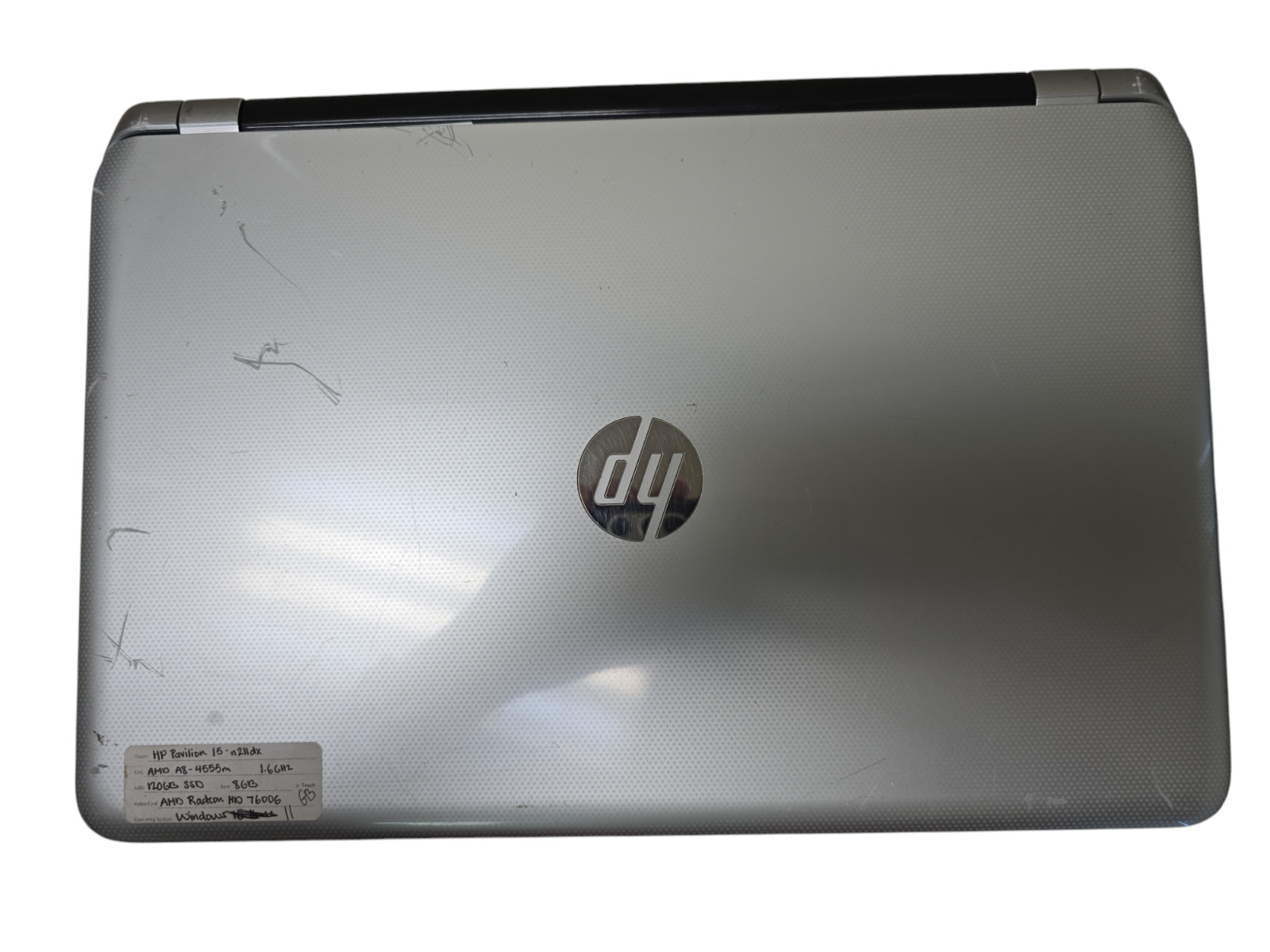 HP Pavilion 15-N211DX AMD A8-4555M@1.6GHz 120GB SSD 8GB Ram Win 11 Tested