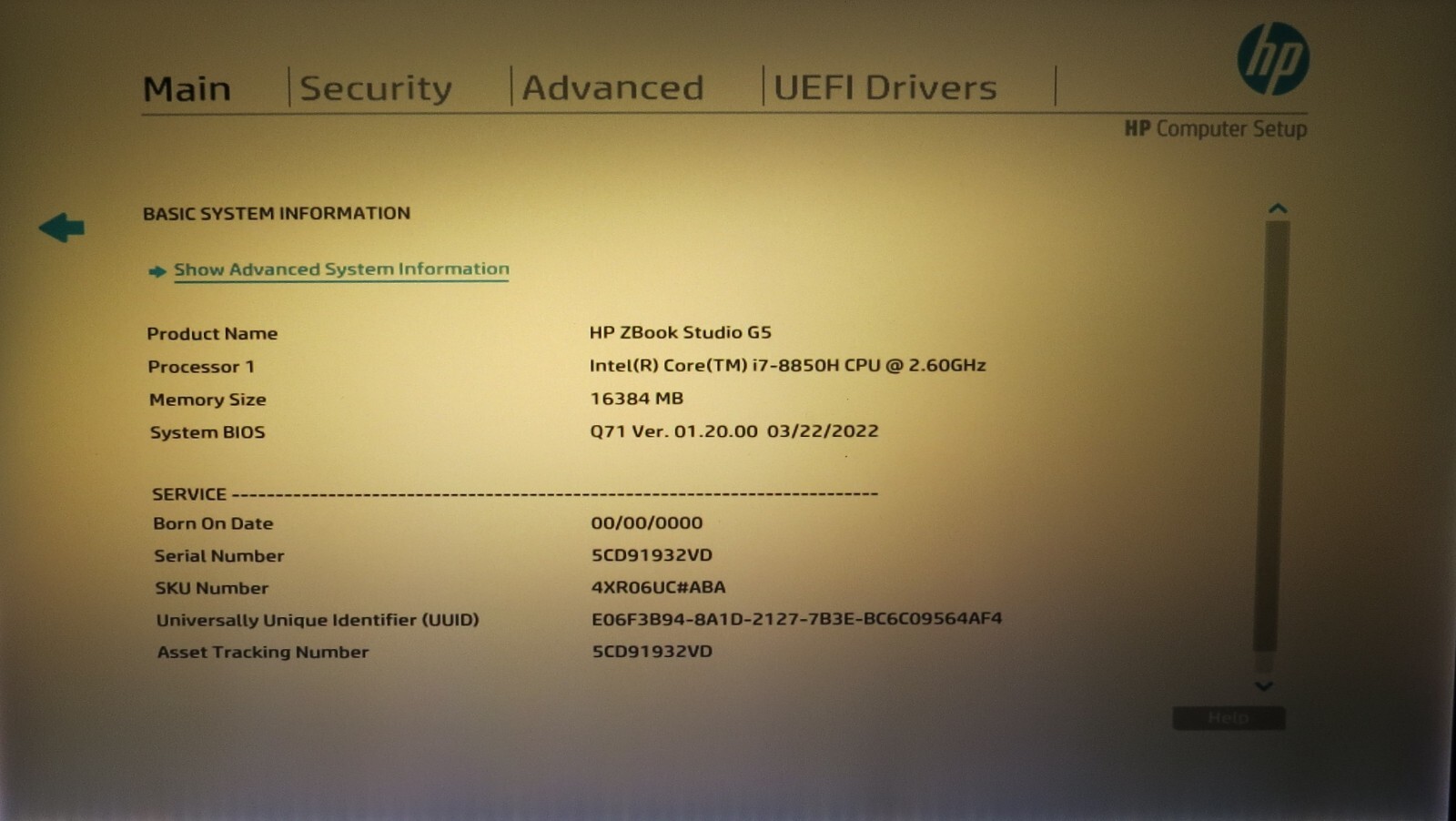 HP ZBook Studio G5 | i7-8850H | 16GB RAM | 256GB M.2 | No OS