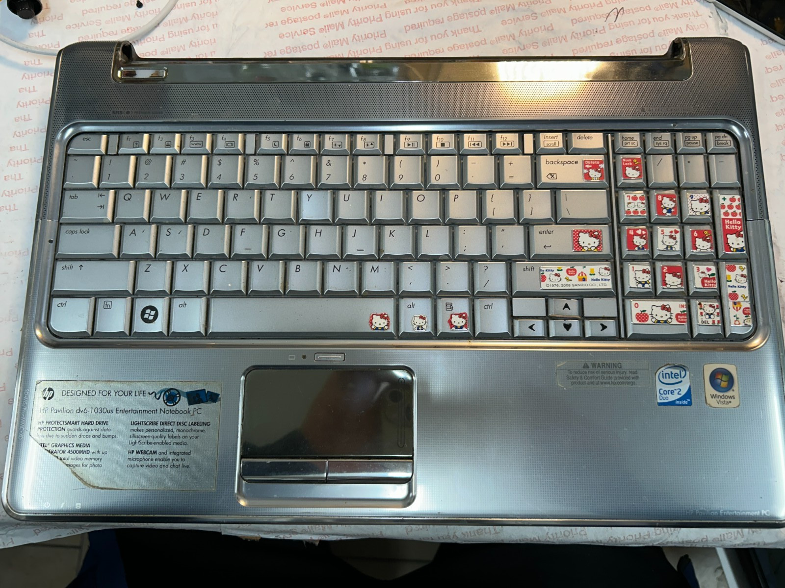 HP Pavilion DV6-1030US Motherboard Core 2 Duo T6400 2GHz 4GB & keyboard topcase