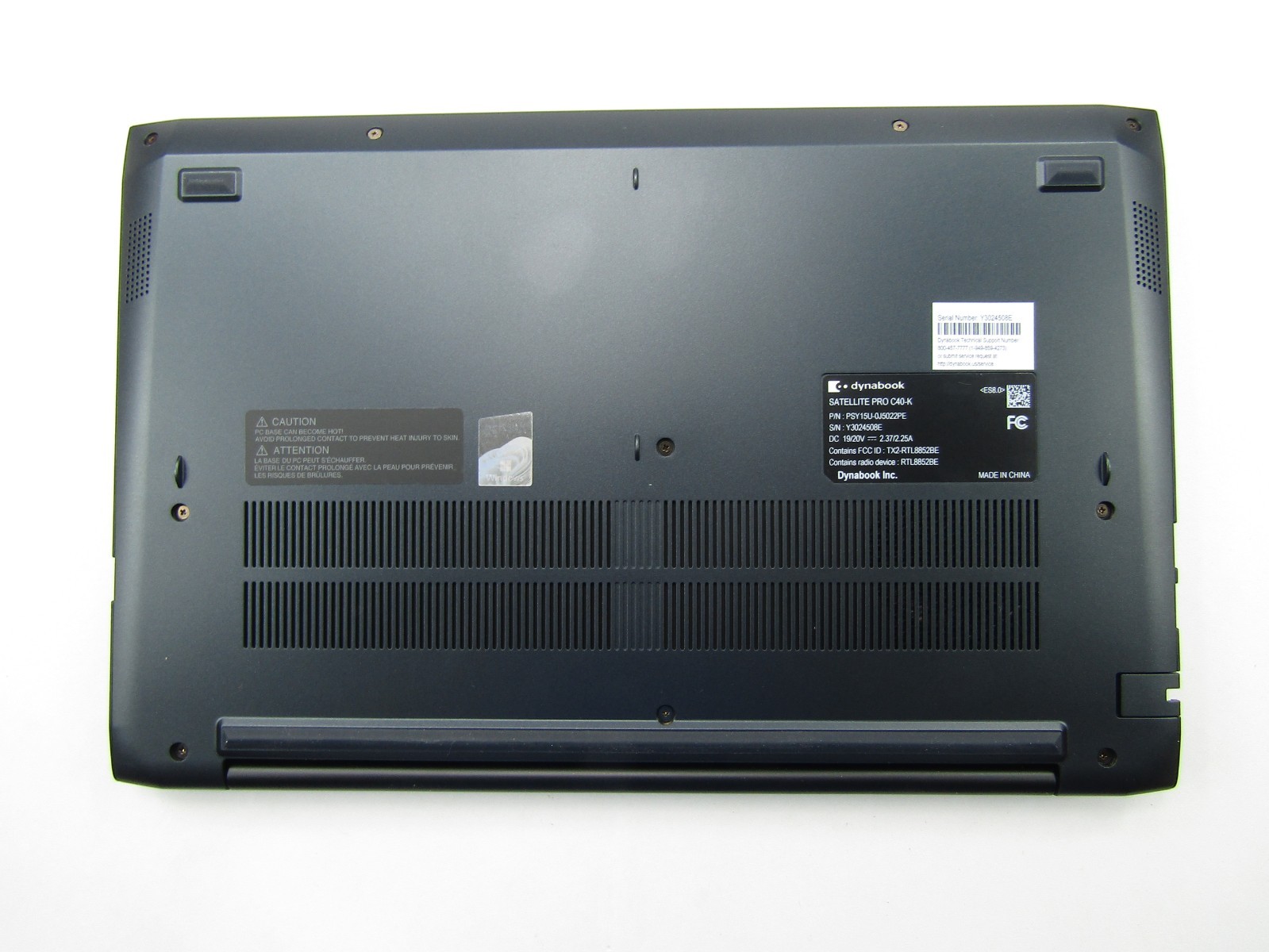 Dynabook Satellite Pro C40-K Laptop Original Instruction No Charger For Parts