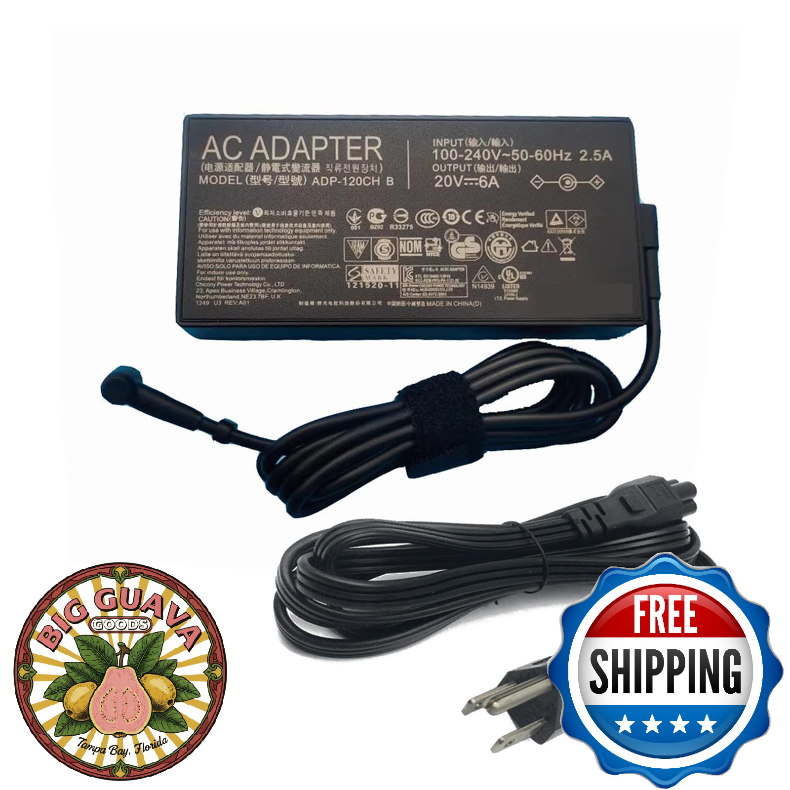 OKSuport 120W AC Charger for ASUS ZenBook Q546FD 20V 6A Power Supply Cord