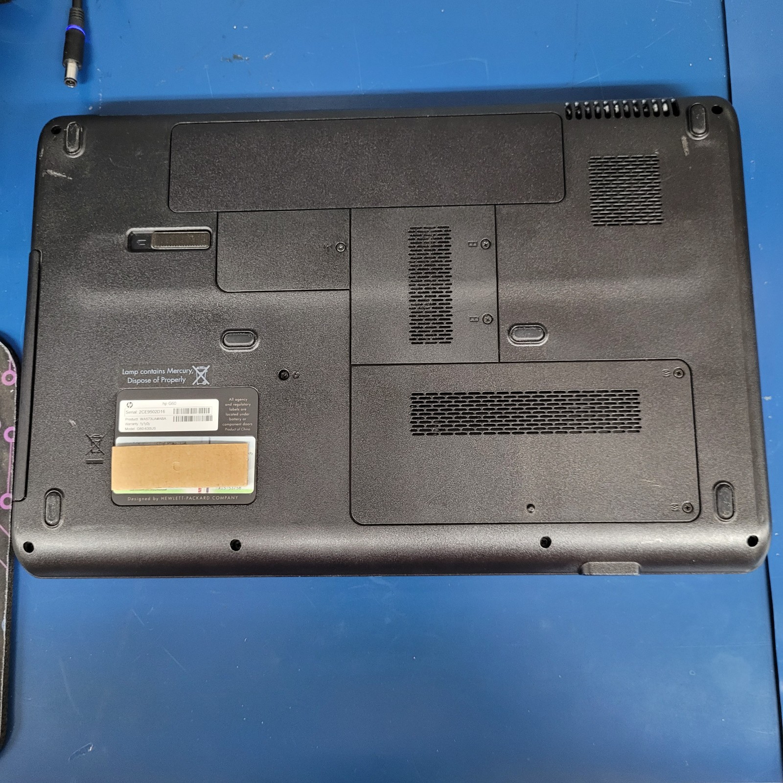 HP Pavilion G60-508us / Intel Pentium T4400 / 3 GB RAM / NO HDD