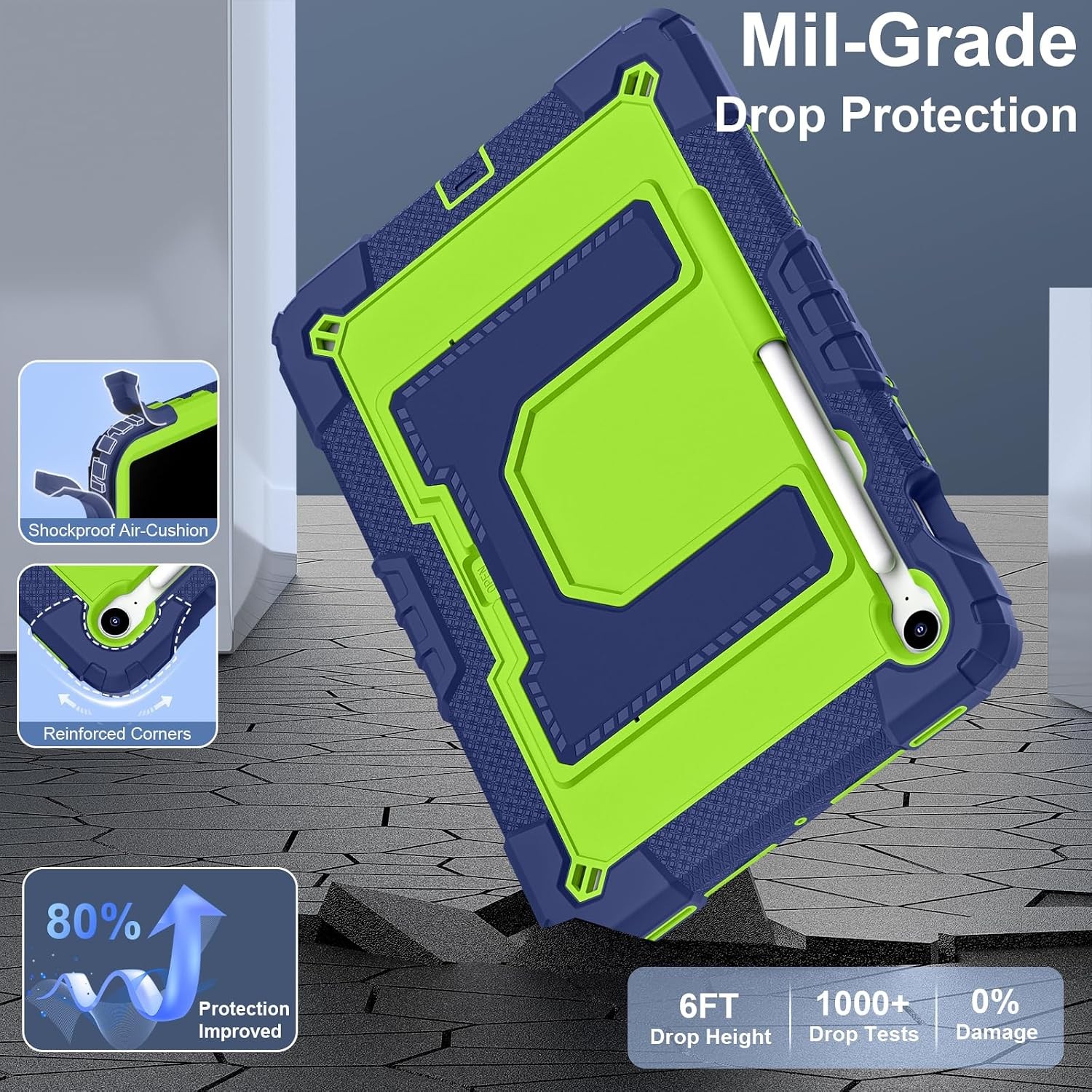 Case for Samsung Galaxy Tab S10 Lite / S10 FE / S9 FE 5G 10.9-Inch, Navy Green