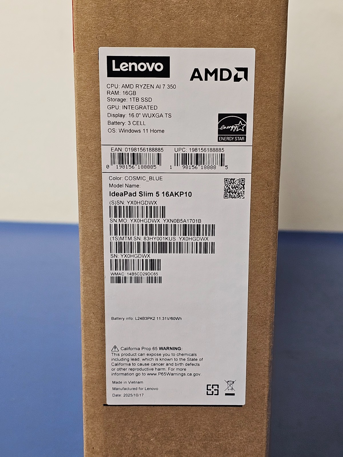 LENOVO IdeaPad 5 2-in-1 16AKP10, AMD Ryzen AI 7 350, 16 GB RAM, 1 TB NVMe SSD