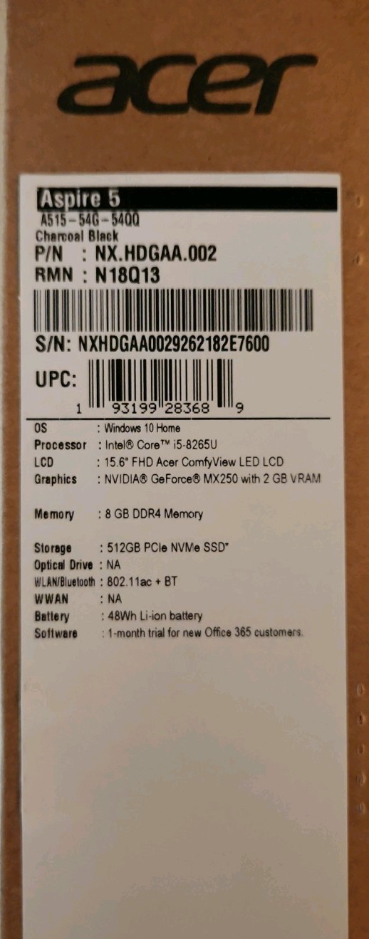 Acer Aspire5 Laptop 15.6-inch