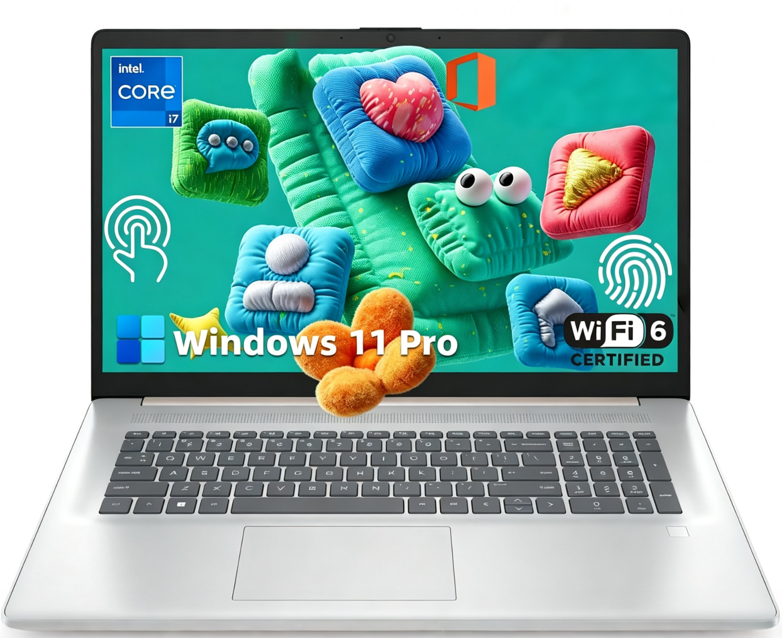 HP 17 Business Laptop, 17.3″ HD Touchscreen, Intel i7-1355U, 32GB RAM, 1TB SSD