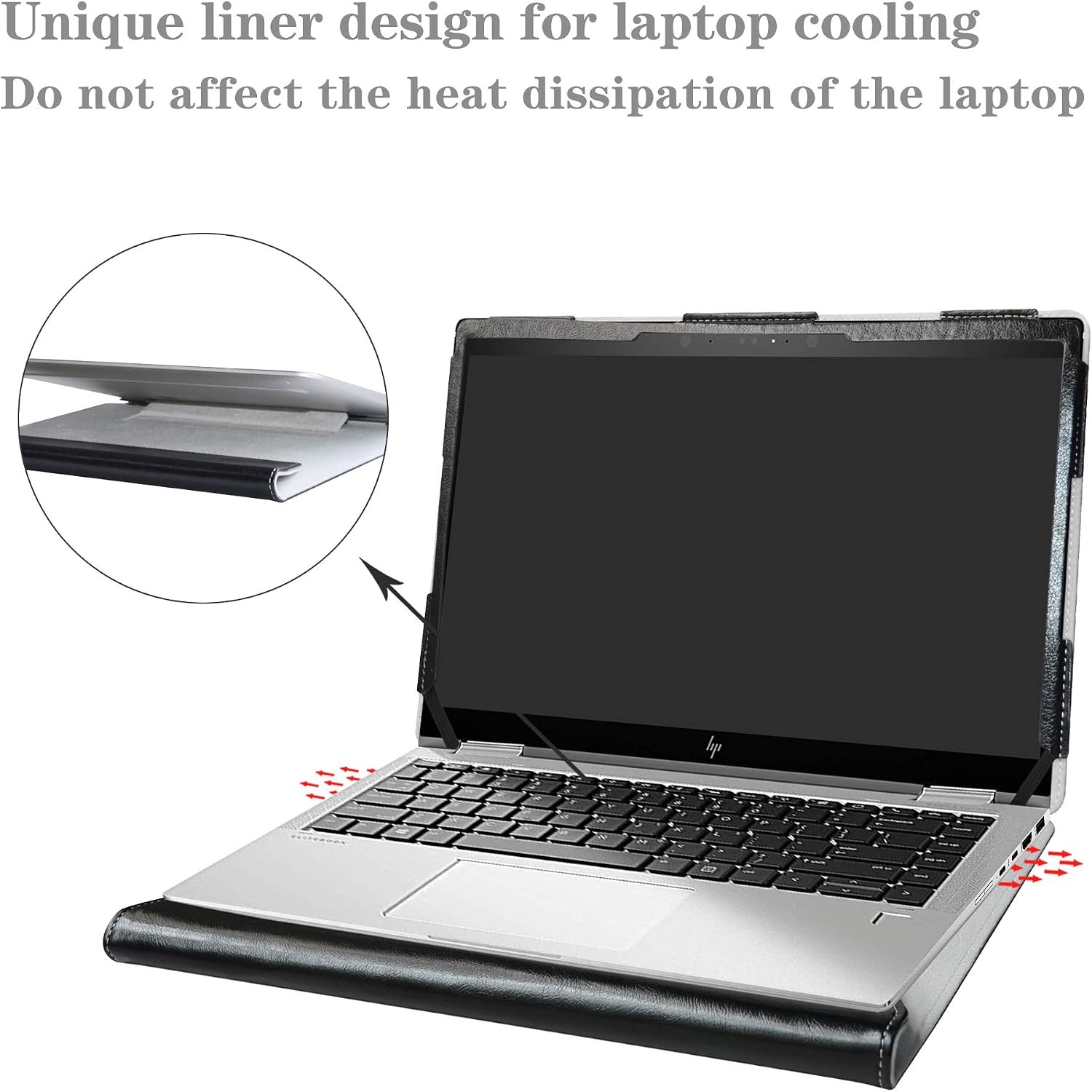 Protective Case for HP ZBook Firefly 14 G7, G8, ProBook 440 G8, G9, G10, Black