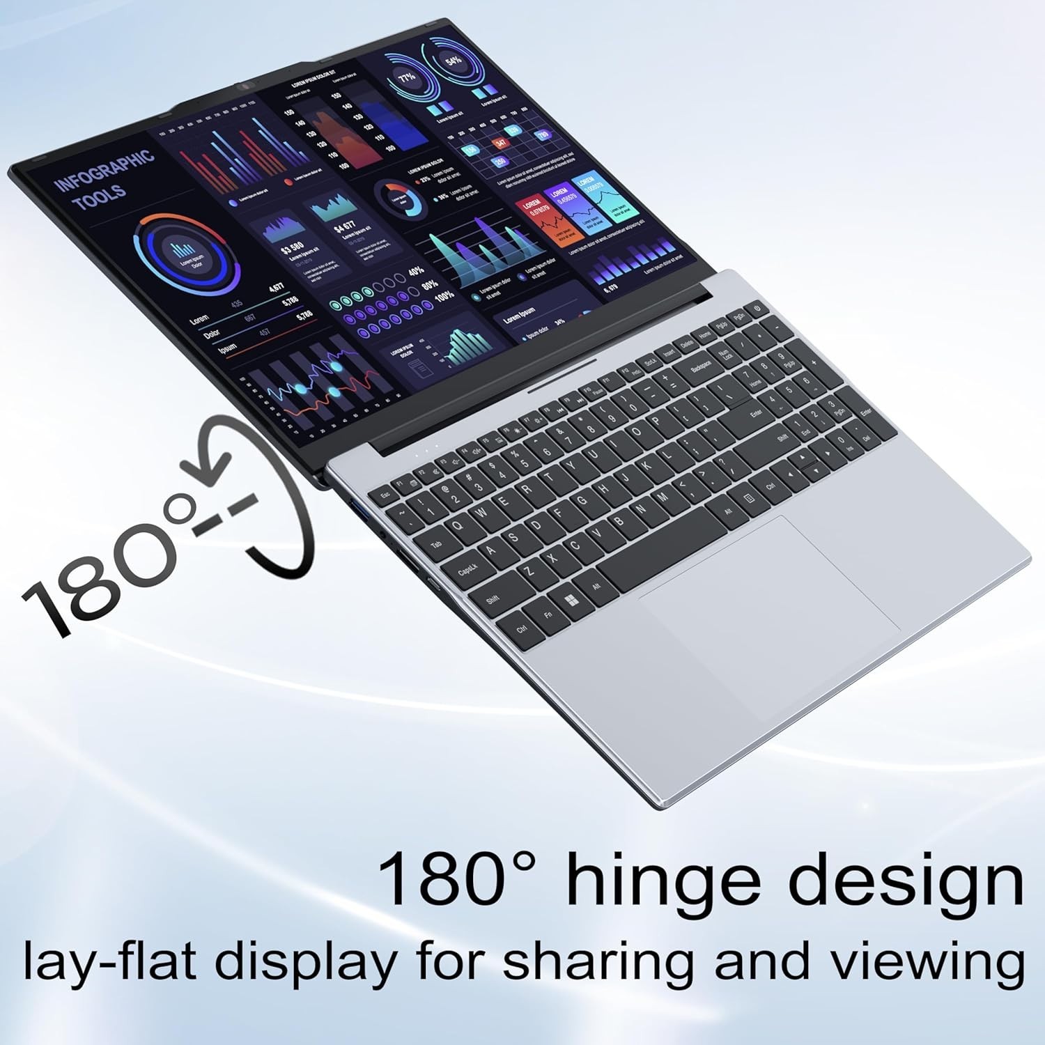 Portable 15.6″ FHD Laptop, 4GB RAM, 128GB SSD, Long Battery Life, Windows 11