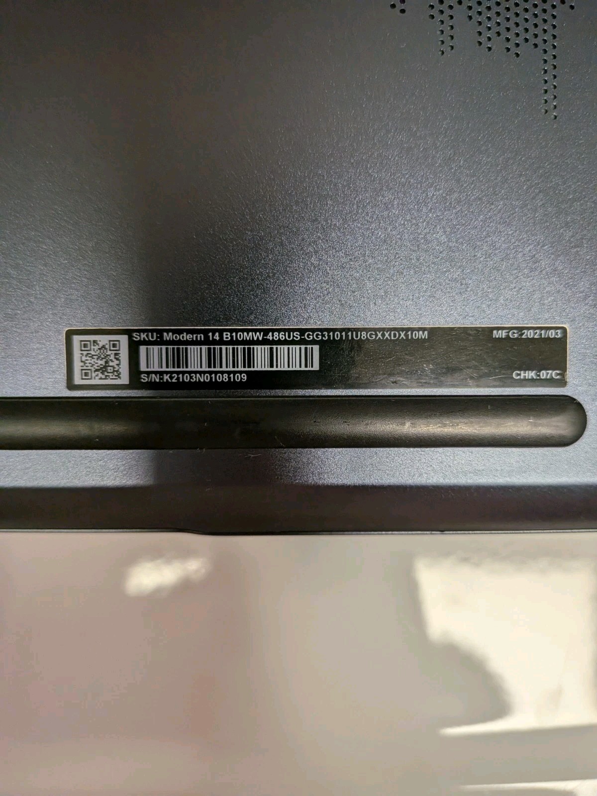 MSI Modern 14 B10MW 14″ i3 10th Gen 16GB RAM 512GB SSD FHD Webcam Black