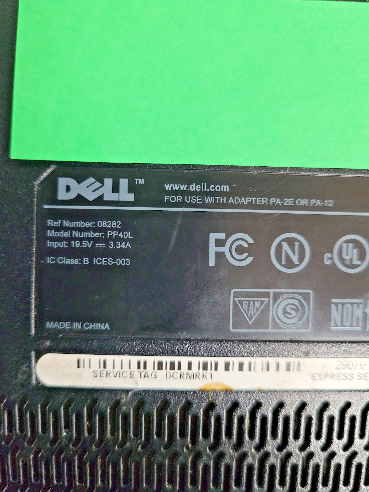 Dell Studio 1440 (PP40L) Laptop Intel Core Duo T6600 @2.20GHz 644 KB RAM No HDD