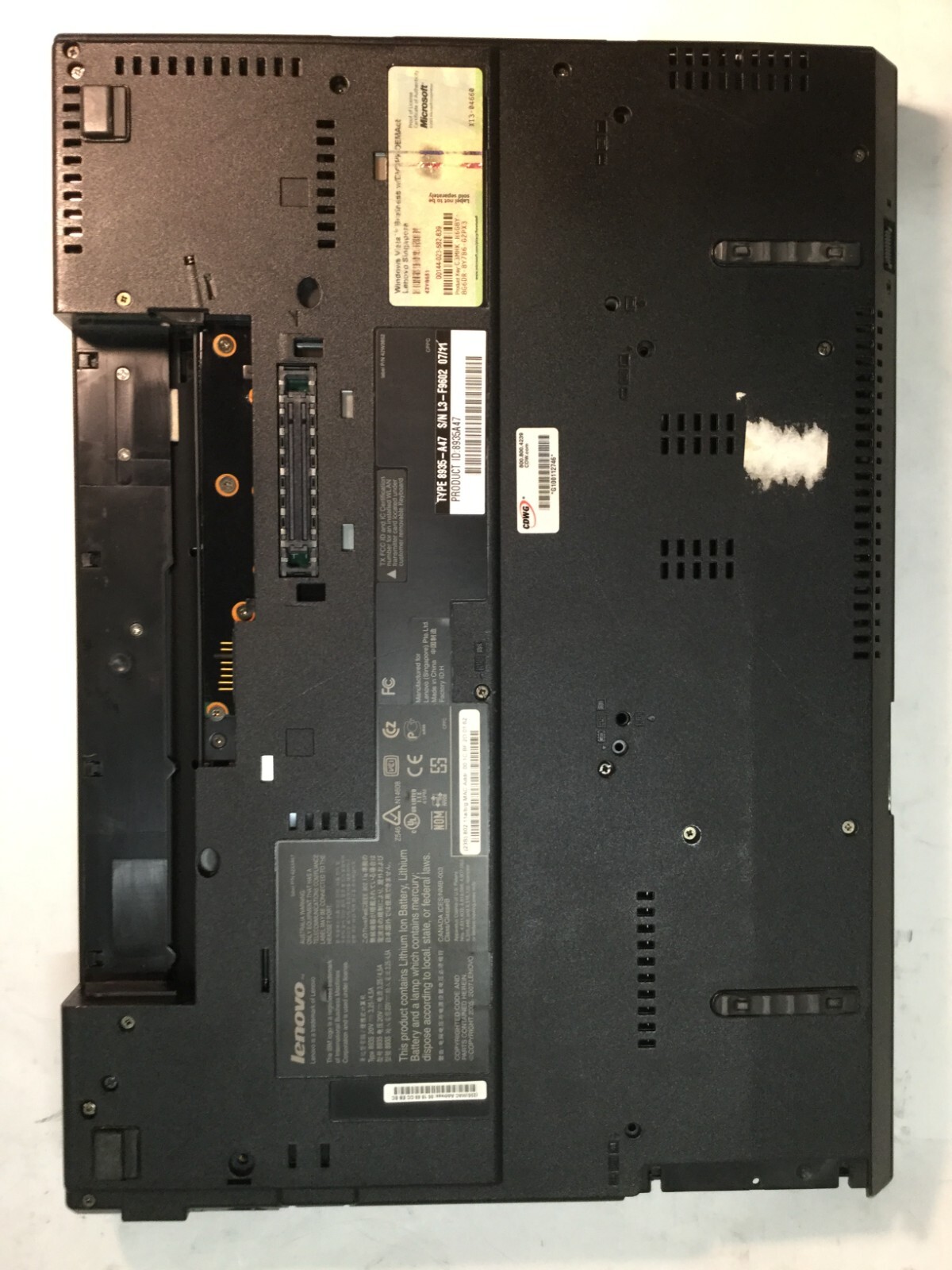 LOT OF 5- Lenovo ThinkPad R61 15″ Intel Celeron -BOOTS TO BIOS -MZ
