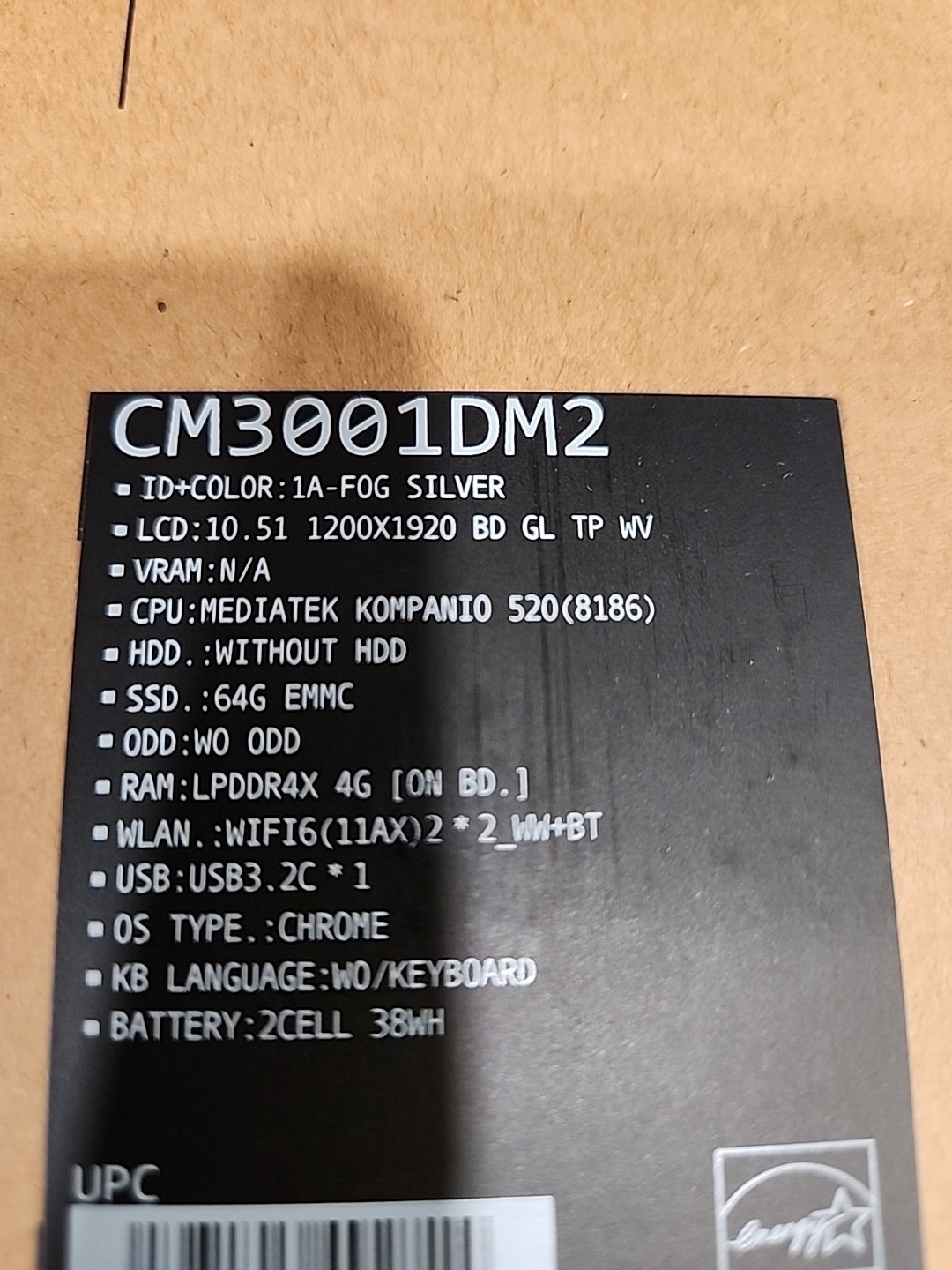 New: Asus Chromebook Detachable CM3 CM3001DM2 10.5 Touchscreen