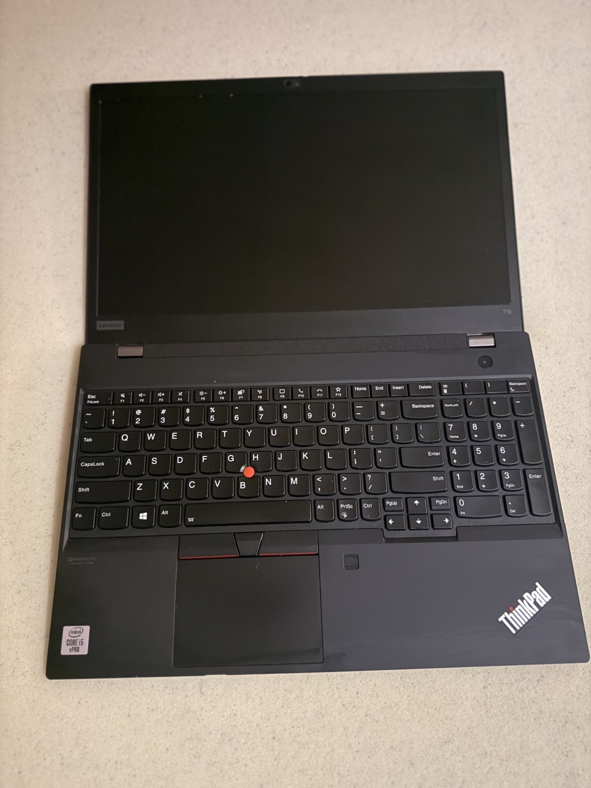 Lenovo ThinkPad T15 Gen 1 Black FHD i5-2.40GHz 16GB 512GB SSD Good