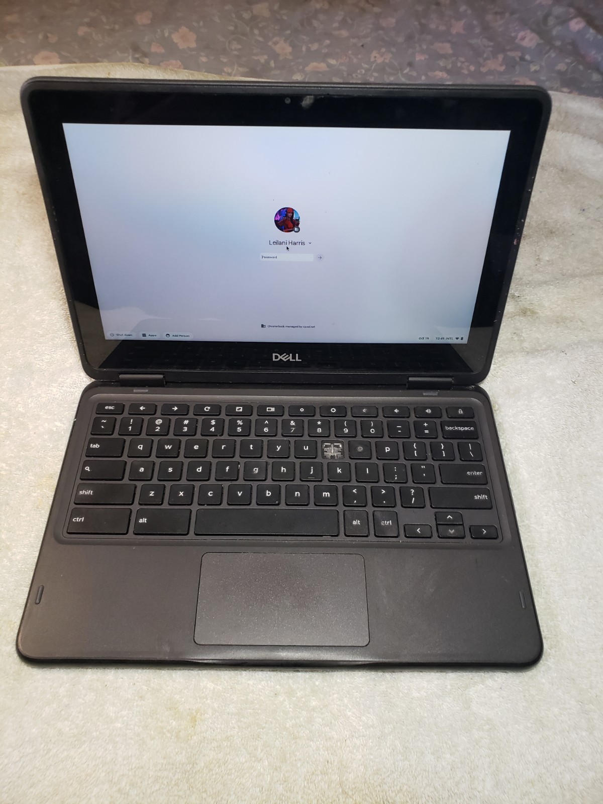 DELL CHROMEBOOK 3100-2-IN-1 LAPTOP P30T SCHOOL LAPTOP HAS PASS WORD LOCK