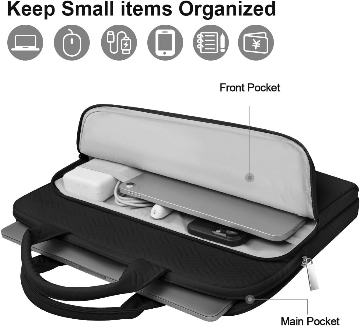 Water-Resistant Laptop Case for 15.6 16 inch MacBook Air/Pro, Dell XPS, HP, Leno