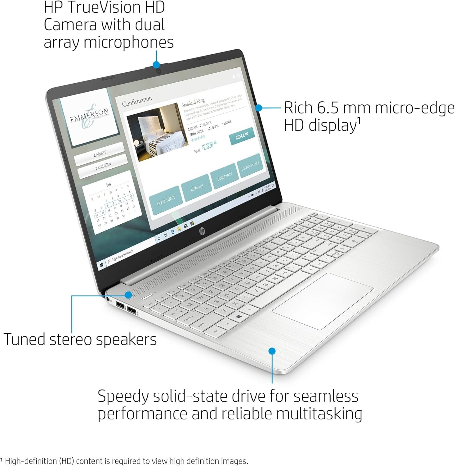 AMD 3700U HP 15 Laptop Ryzen 7 Processor 8 GB GB HD Display 156