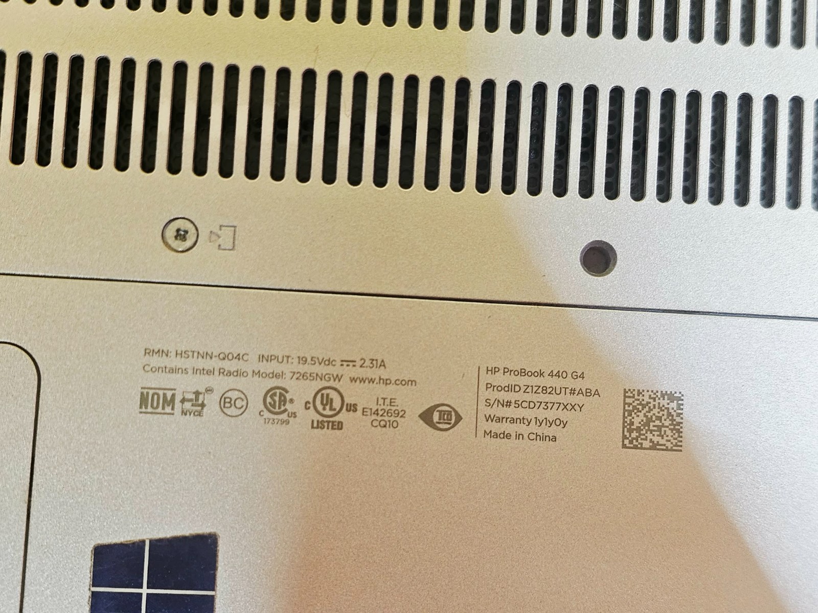 ⚡POWERS ON BUT CRACKED LCD⚡HP PROBOOK 440 G4 14″ WINDOWS INTEL CORE HD LAPTOP PC