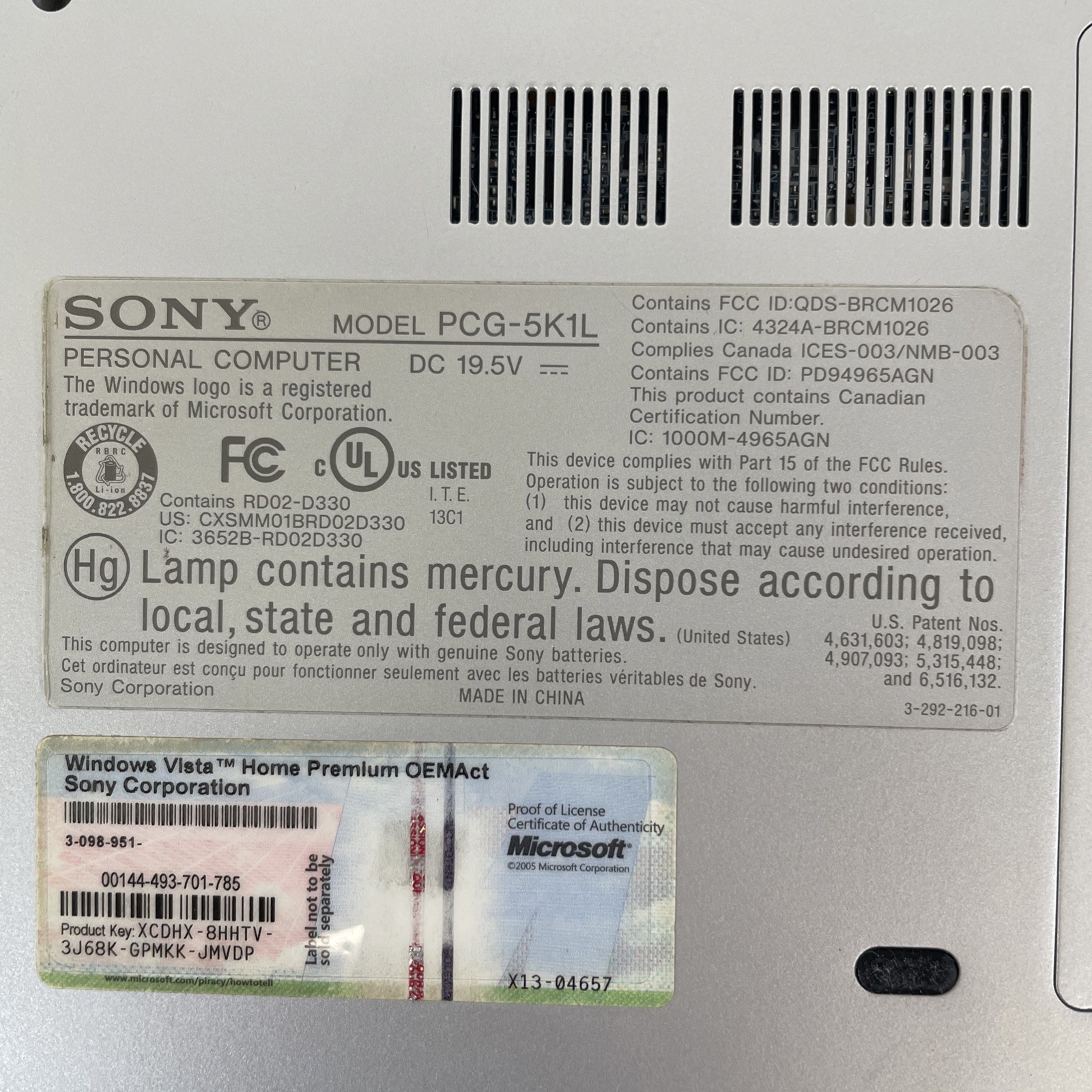 Sony VAIO VGN-CR320E Laptop Intel C2D T7250 2.0GHz 4GB RAM 120GB HDD Windows 10