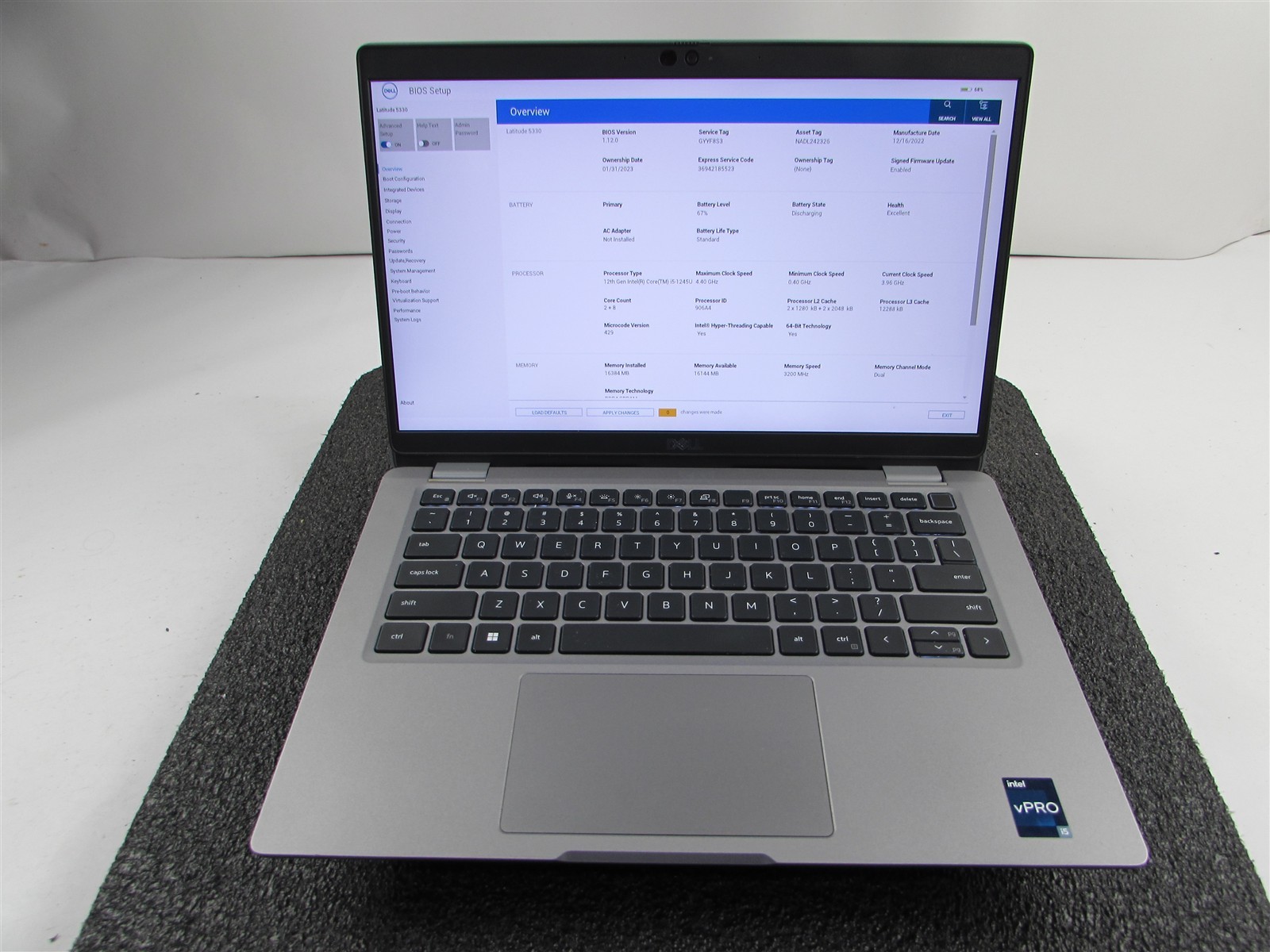 DELL LATITUDE 5330 FHD TOUCHSCREEN I5-1245U 10 CORE 512GB SSD 16GB RAM NO O.S