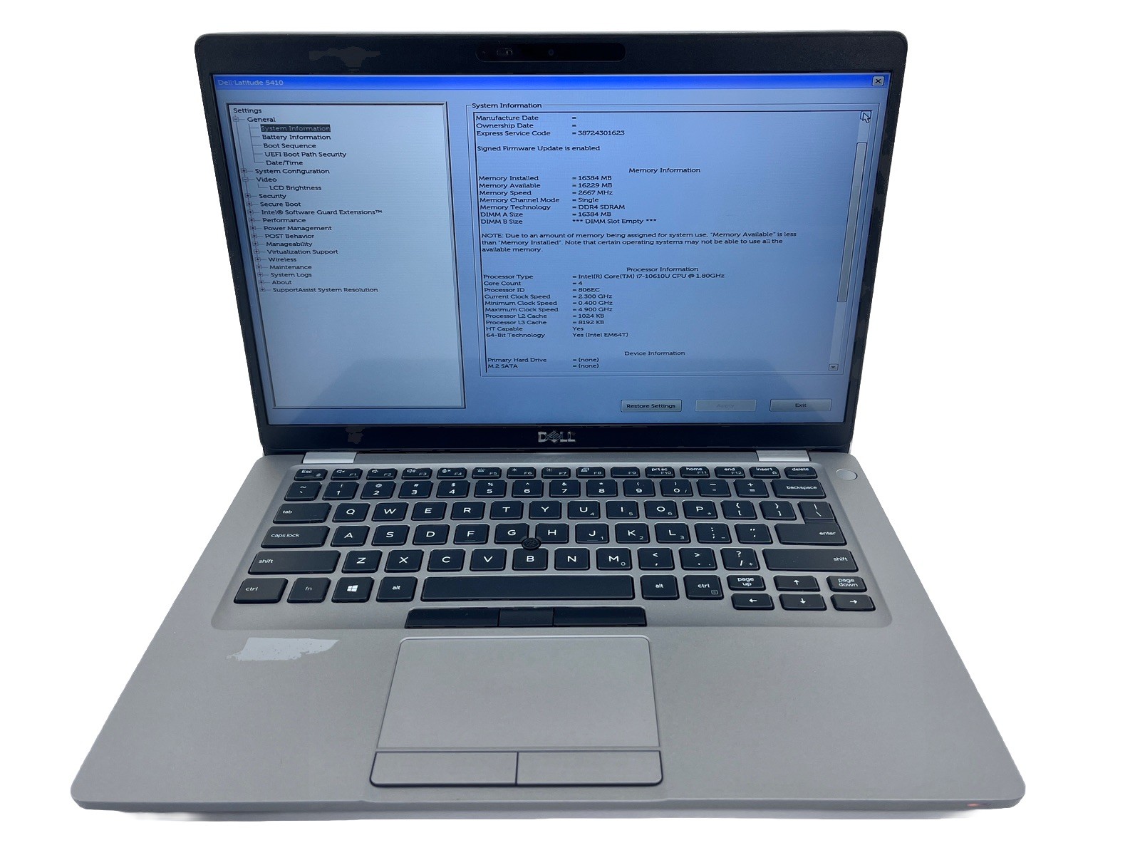 Dell Latitude 5410 14″ FHD i7-10610U @ 1.80GHz 16GB 512GB *Grade C*