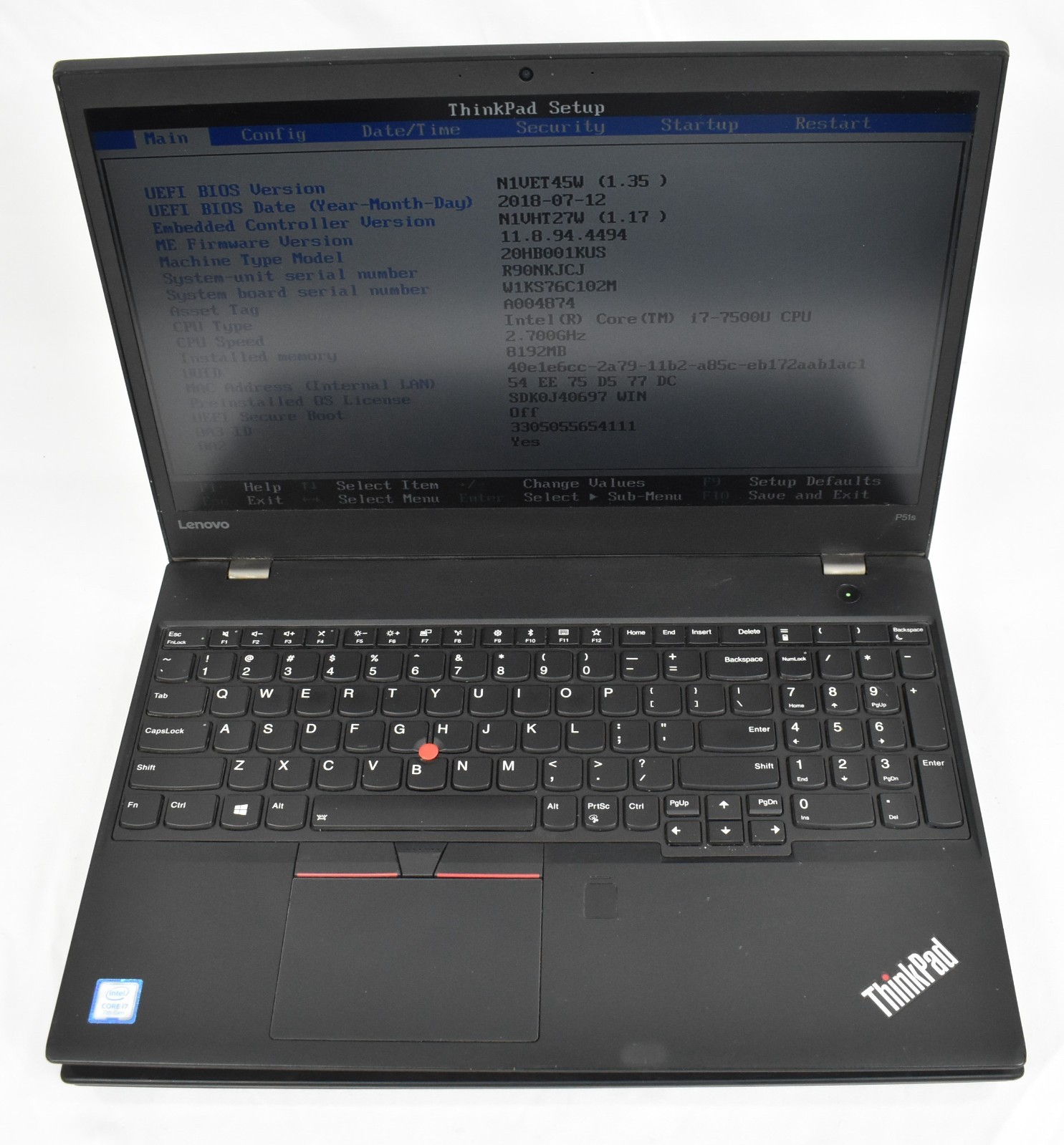 (2) Lenovo ThinkPad P51s i7-7500U 2.7GHz 16GB 240GB SSD No OS Parts or Repair