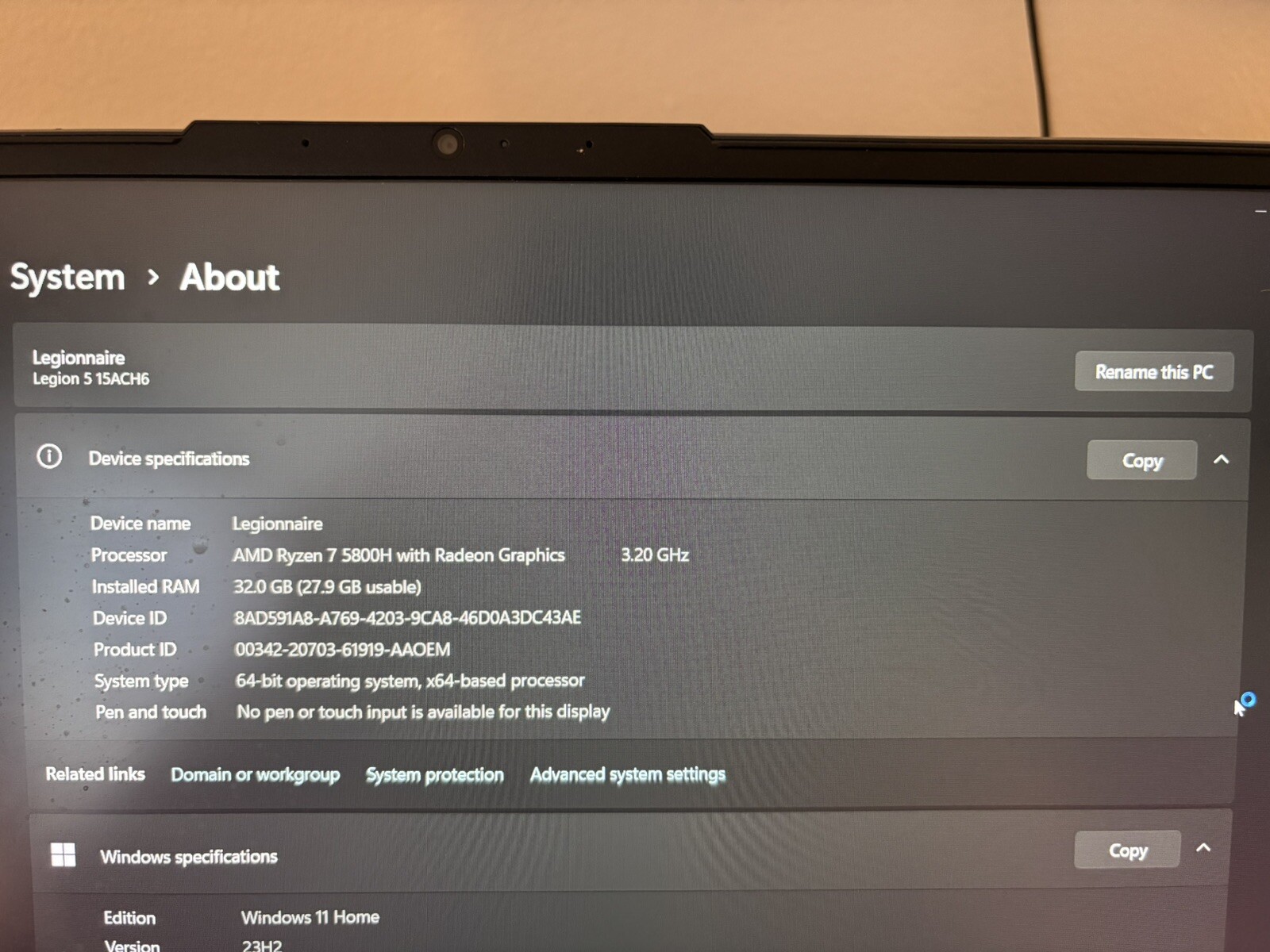 Lenovo Legion 5 Gaming Laptop