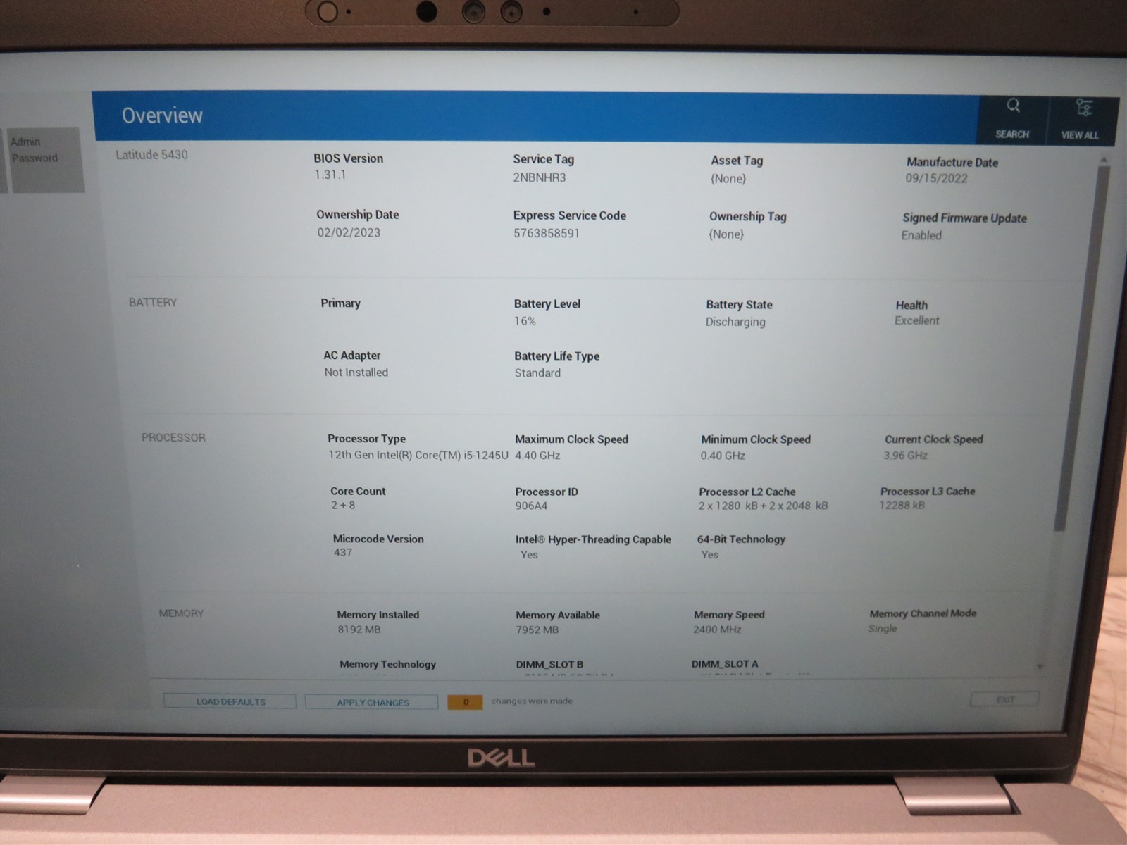 Dell Latitude 5430 Laptop Intel i5-1245U@4.4GHz 8GB RAM – AC #3