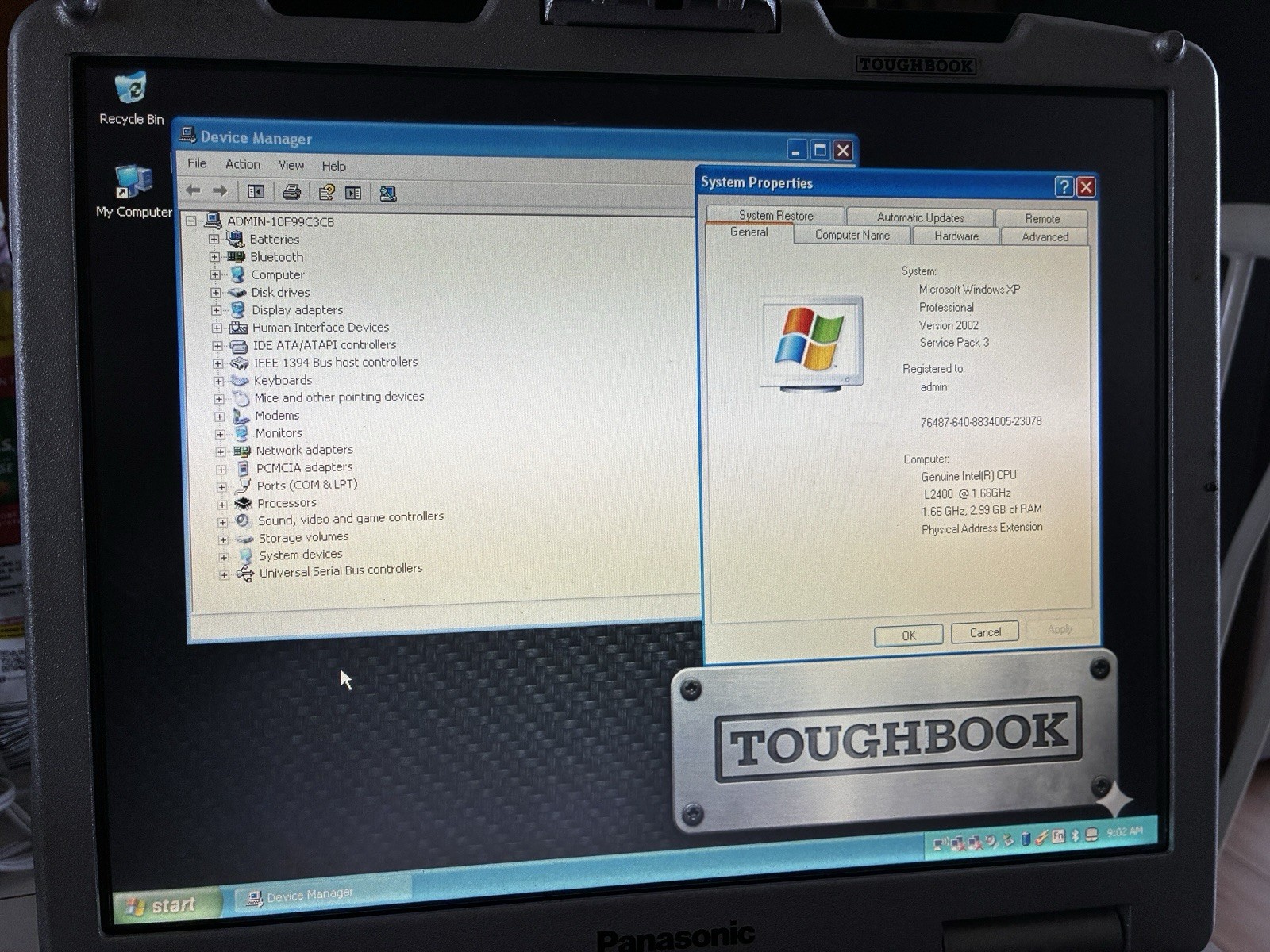Panasonic Toughbook CF-30 MK1 | 3GB RAM | 120GB SSD | Win XP SP3 | No AC⁠
