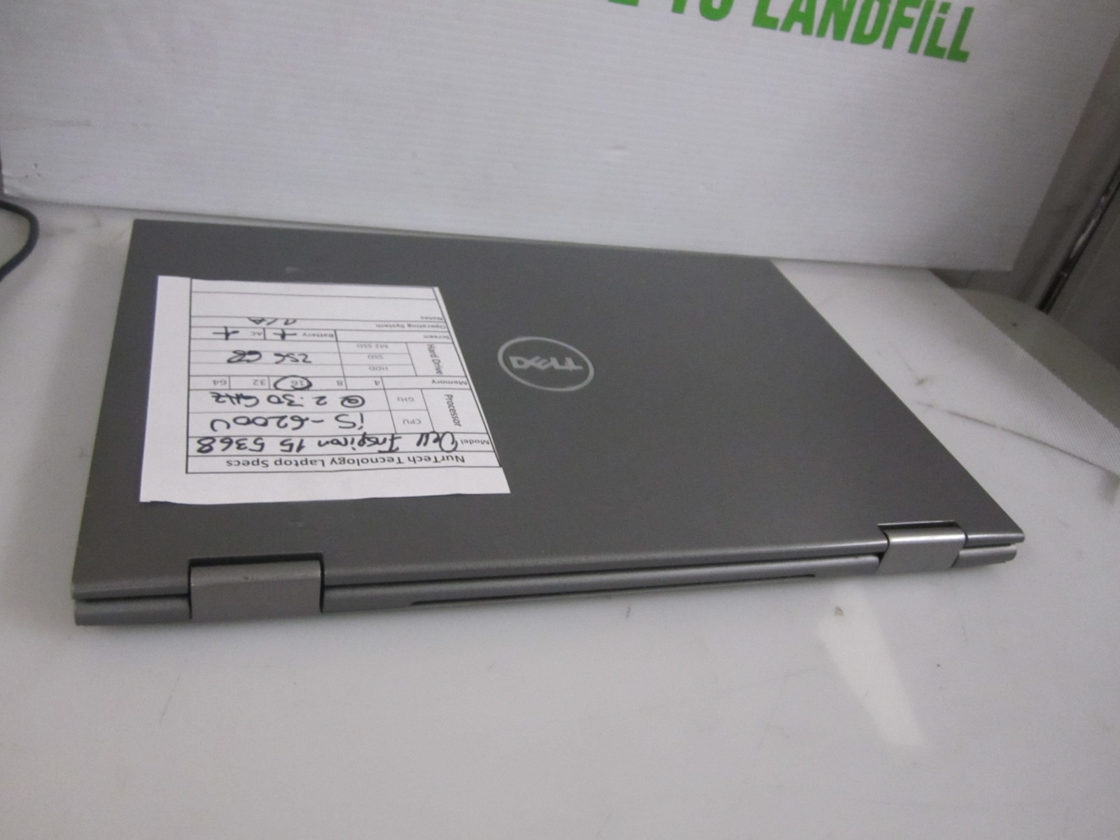 Dell Inspiron 15 5368 i5-6200U 16GB 2.30GHZ 256GB SSD LAPTOP + AC NOOS