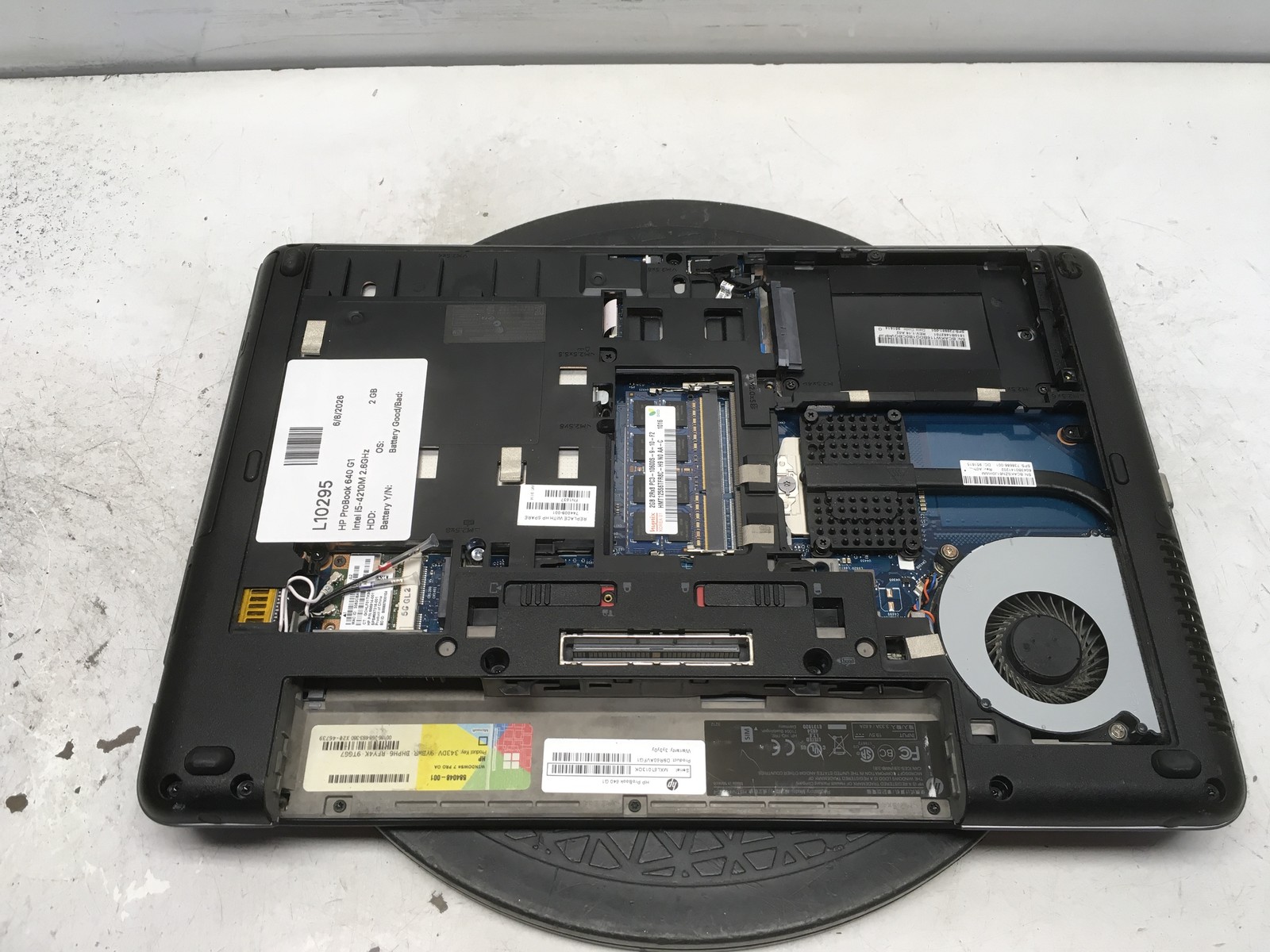 HP ProBook 640 G1 Intel i5-4210M 2.6GHz 2 GB NO HDD No Batt