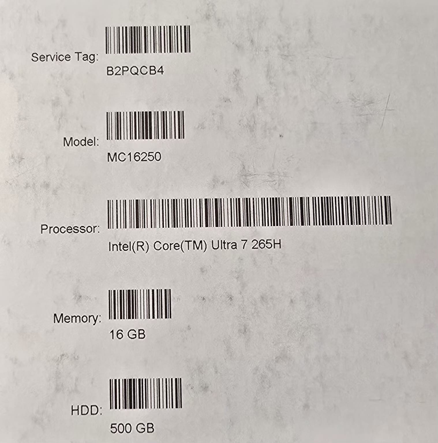 Dell Pro Max 16 MC16250 Ultra 7 265H 2.20 GHz 16GB 500GB 16″