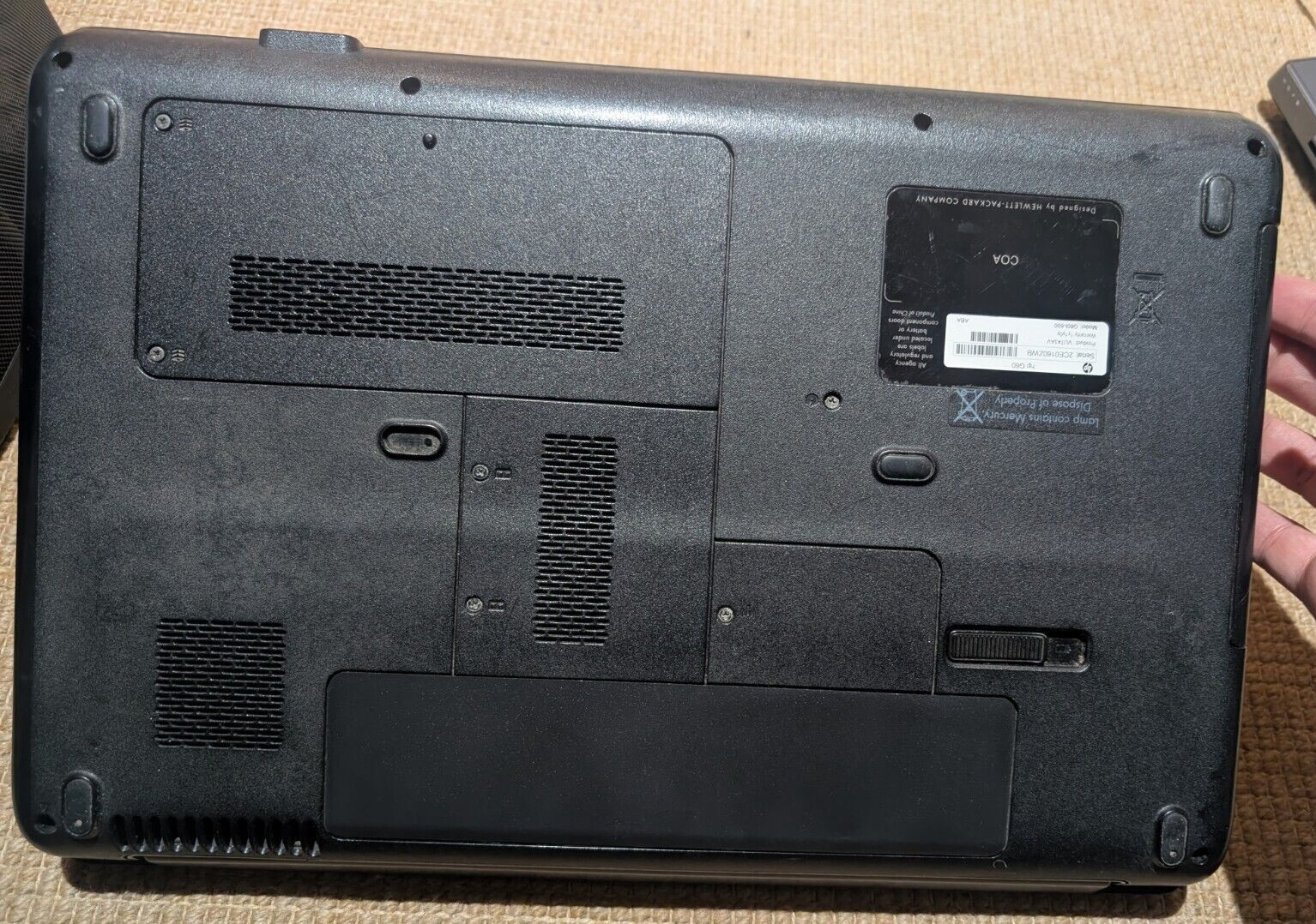 HP G60 15″ Laptop Pentium Dual-Core T4400 boots but for parts/repair (read)