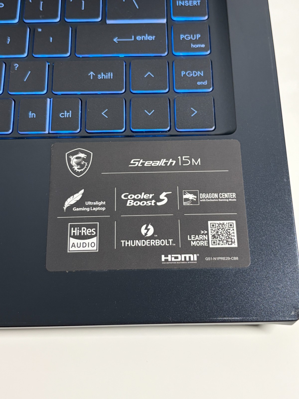 MSI Stealth 15M A11SEK 15.6″ i7-1185G7 16GB RAM 1TB RTX 2060 GAMING LAPTOP FAIR