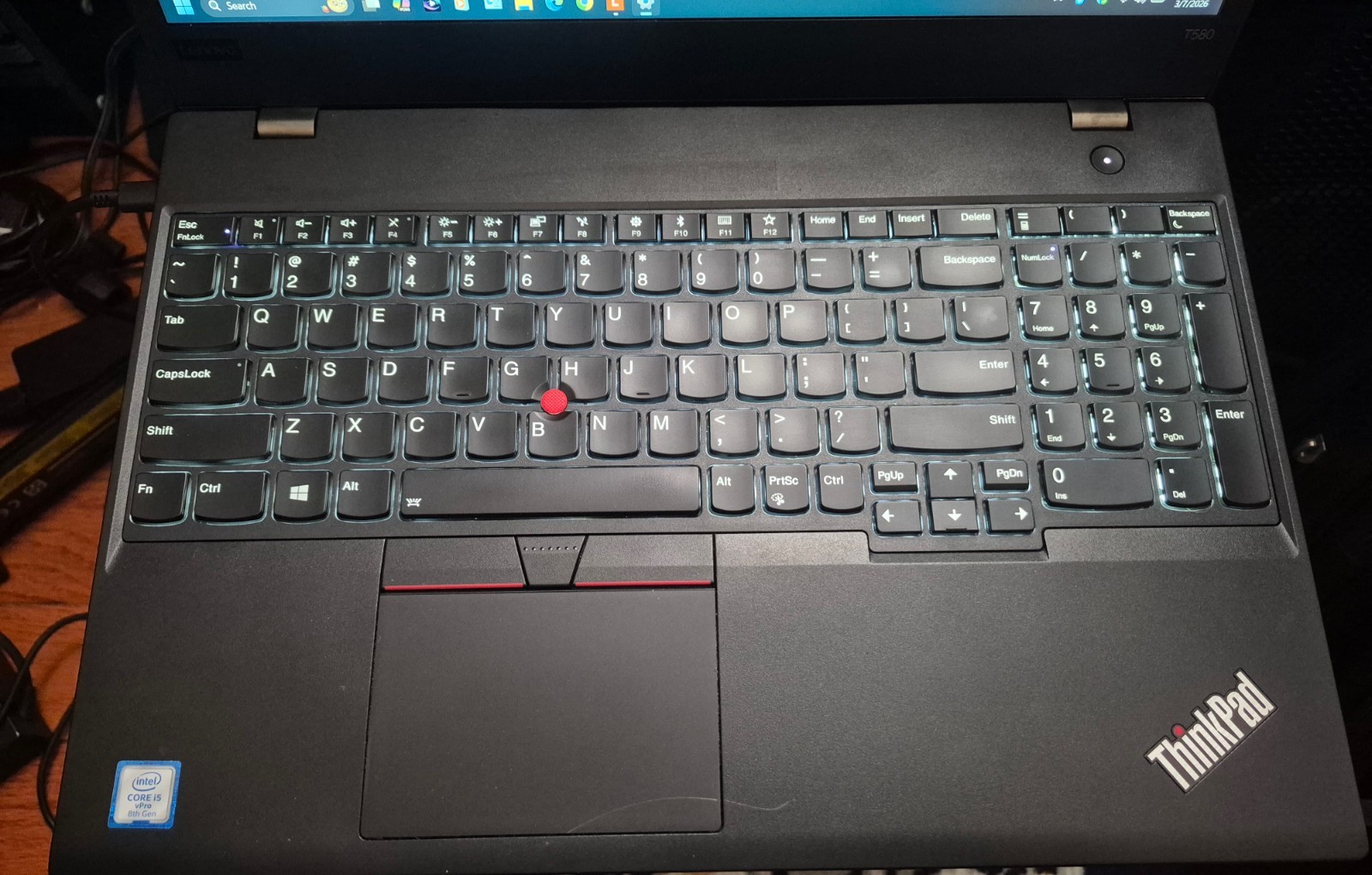 LENOVO THINKPAD T580 LAPTOP i5-8350U 16GB RAM 256GB SSD WIN 11+ OFFICE 2021