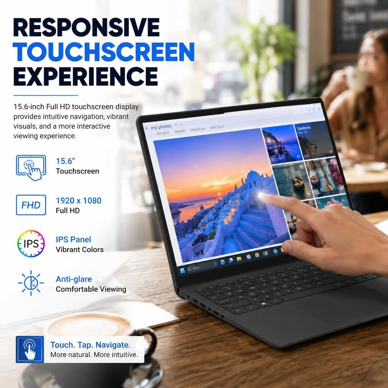 Dell 2026 DC15250 15.6″ FHD Touchscreen Laptop, 16 GB DDR5 512 GB SSD, Intel i7