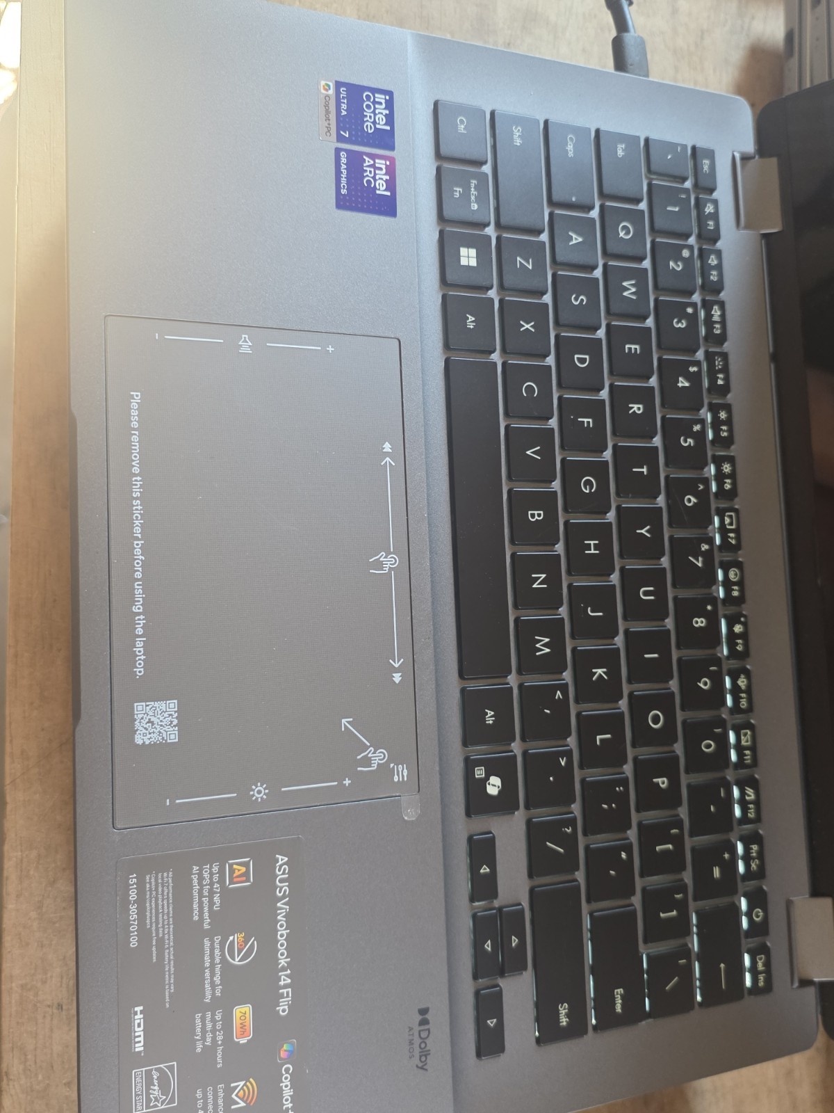 Asus Vivobook 14 Flip Core Ultra 7 256V 2.2GHz 16GB 14″ TP3407SA 2514 Lcd
