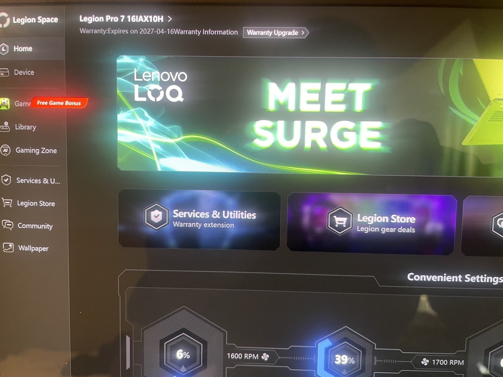 Lenovo Legion pro 7i Gen 10