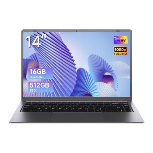 Laptop Computer, 14 Inch Laptop, 16GB RAM 512GB SSD, Pentium 6500Y Processor
