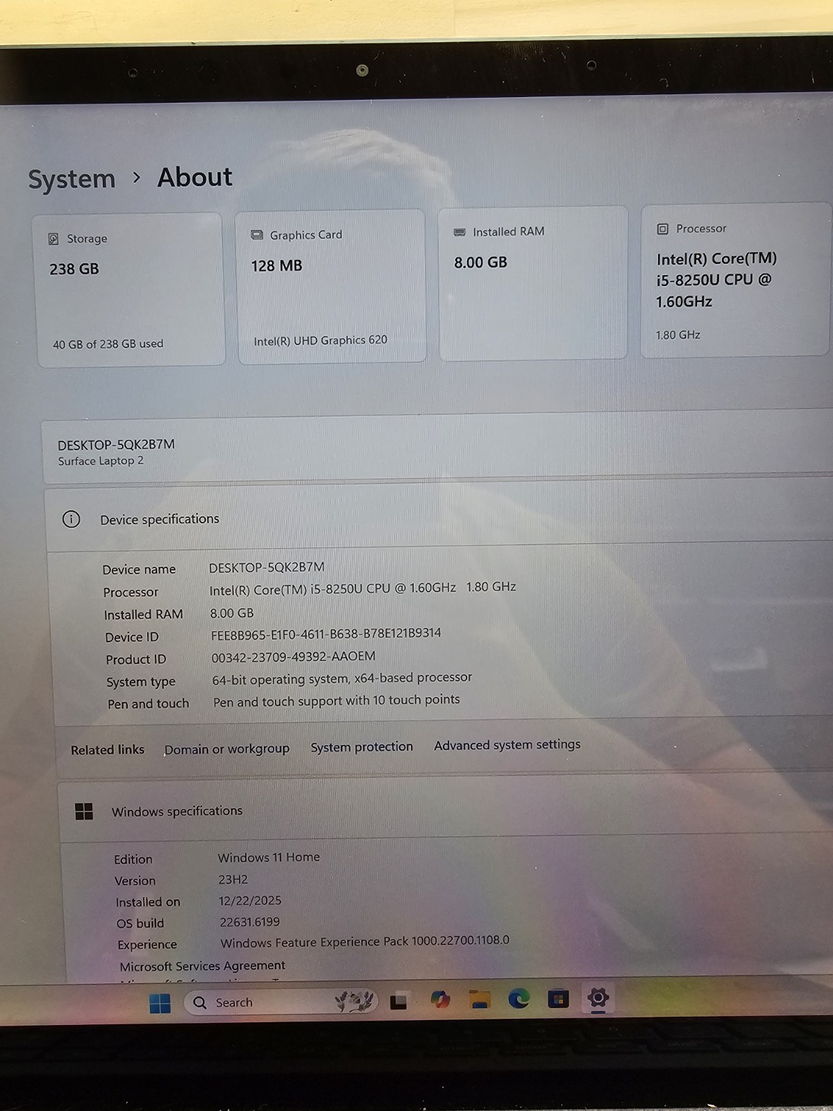 Microsoft Surface Laptop 2 13.5″ Cobalt Blue i5 8GB 256GB