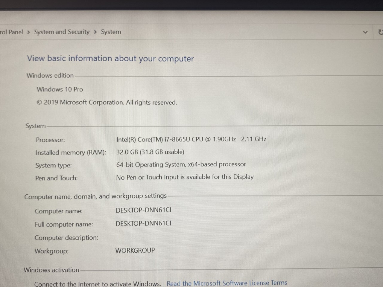 HP ZBOOK WORKSTATION 14U G6 i7-8565U 1.80GHZ 32GB 512GB