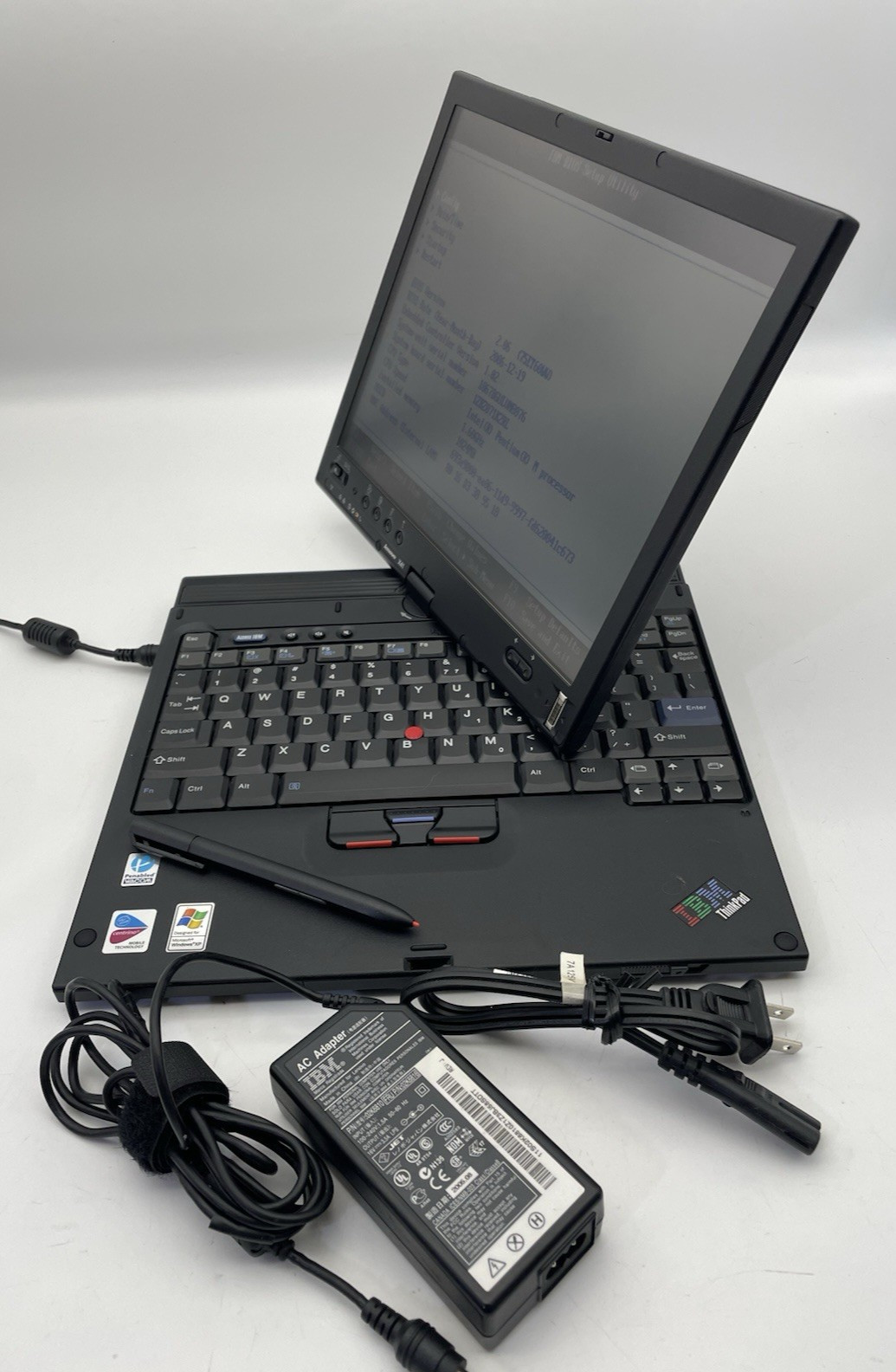 🔥 Vintage IBM Thinkpad X41 1867-BGU Tablet Laptop Intel Pentium CPU 60GB HDD