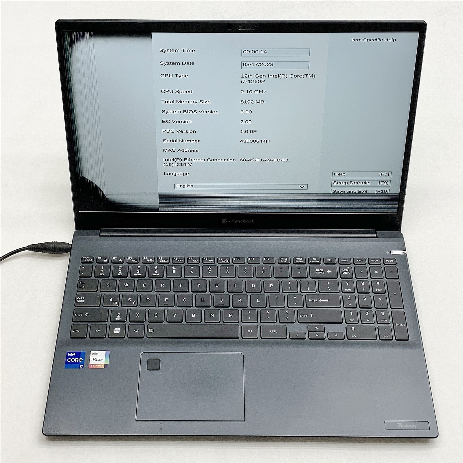DynaBook Tecra A50-K Laptop Intel Core i7 1260p 2.10GHZ 15.6″ 8GB NO HDD Parts