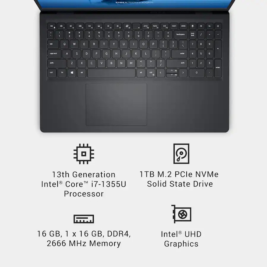 📍Dell 15.6 in 2K Touchscreen Laptop 13th Intel Core i7 10 core Wi-Fi 6 Win11Pro