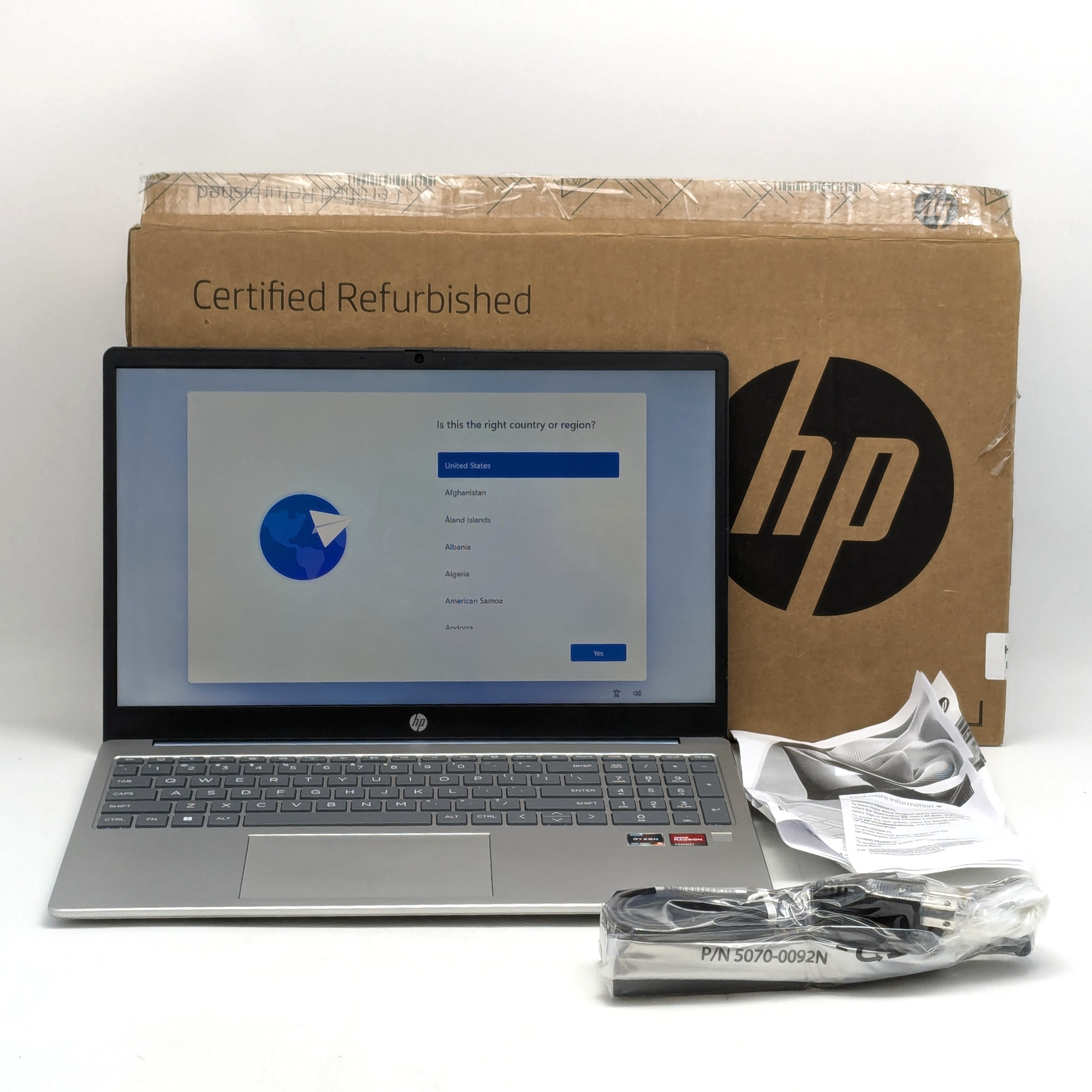 HP Laptop 15-fc0707ds 15.6″ AMD Ryzen 5 7530U 8GB DDR4 128GB SSD Win11 H *READ*
