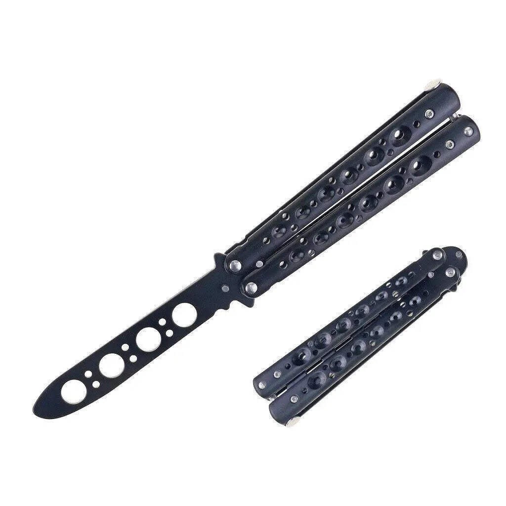 8.5″ Stainless Steel Butterfly Trainer – Black