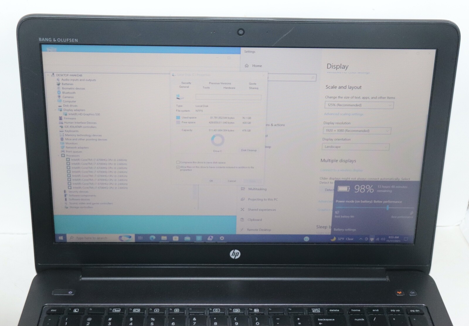 HP ZBOOK 15 G3|Intel Core i7@2.60GHz|24GB RAM|512 SSD|WIN10|Webcam