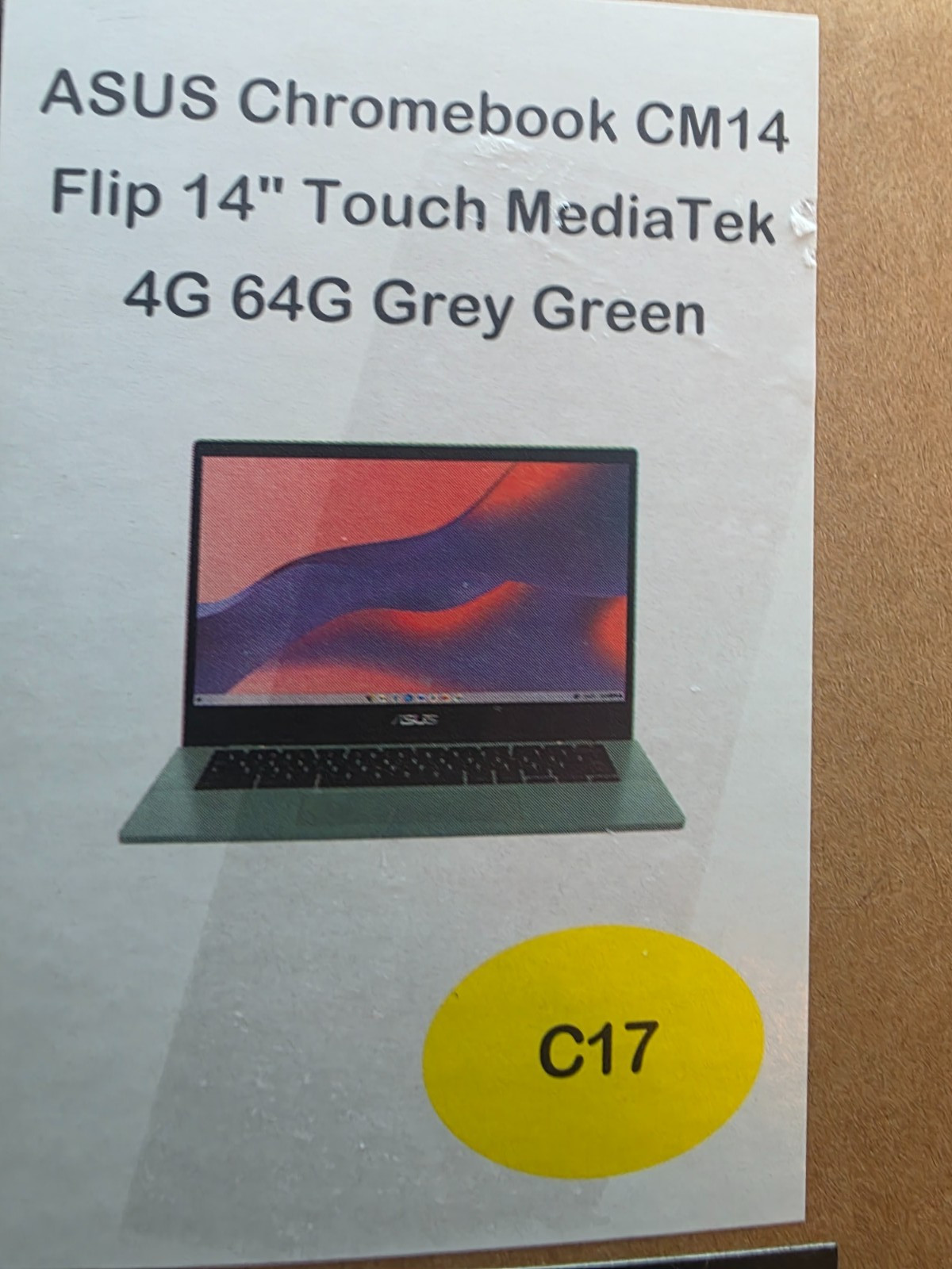 ASUS 14″ FHD Chromebook Laptop 4GB RAM 64GB eMMC MediaTek Kompanio 520