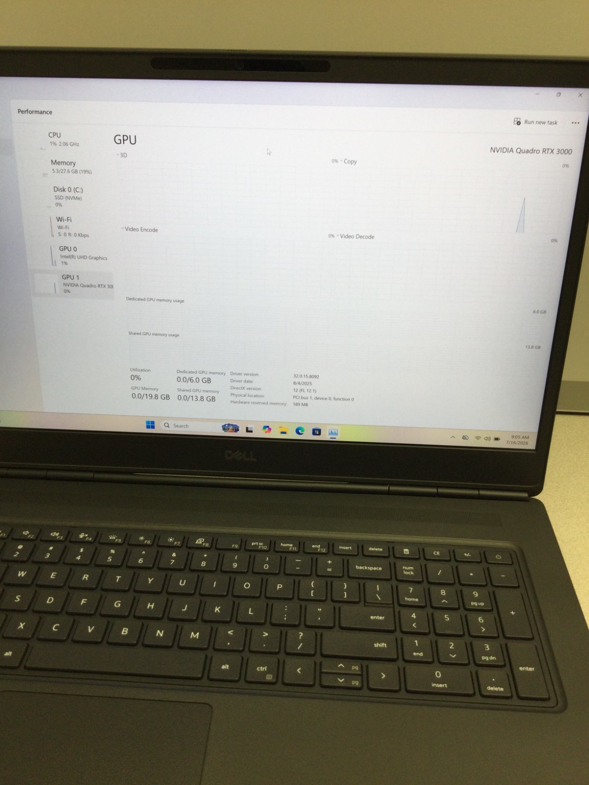 Dell Precision 7750 i7-10875H 2.30GHz 32GB 256GB NVMe 17.3″ RTX 4000