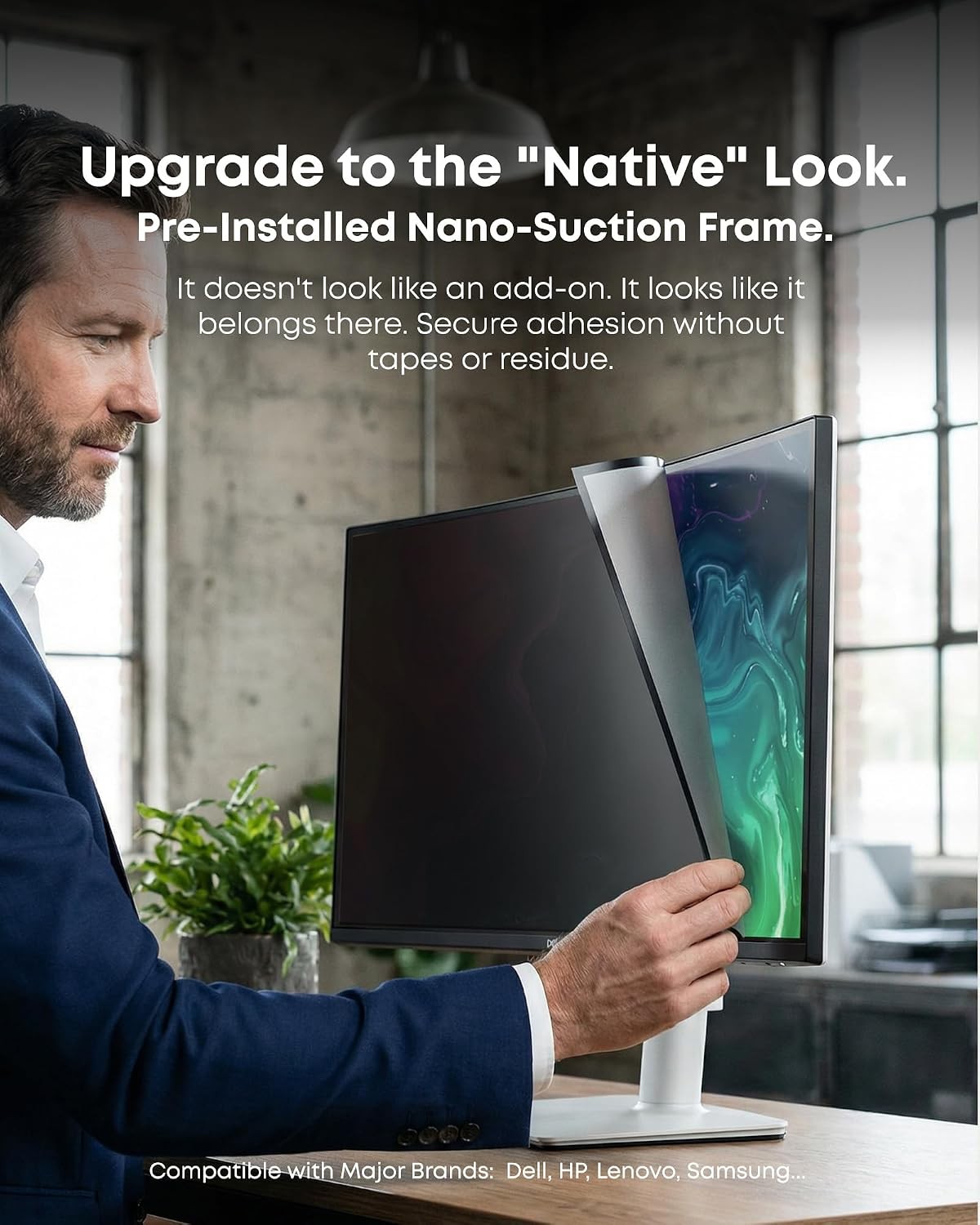 32 Inch Computer Privacy Screen Filter for 16:9 Curved & Flat Monitors – Anti-Gl