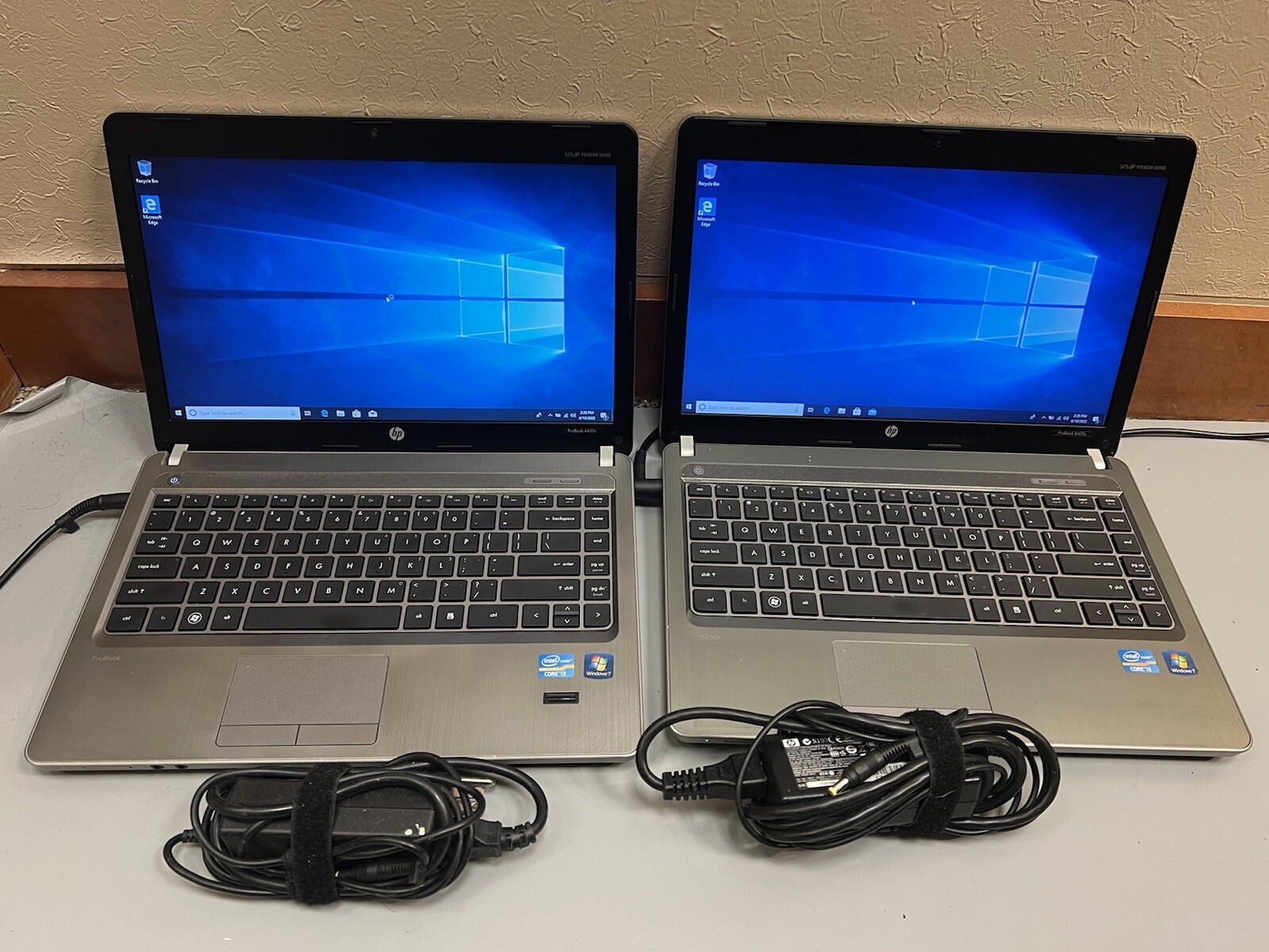 Lot of 2 HP Probook 4430s Intel Core i3-2310M 2.10GHz 4GB RAM 500GB HDD WEBCAM